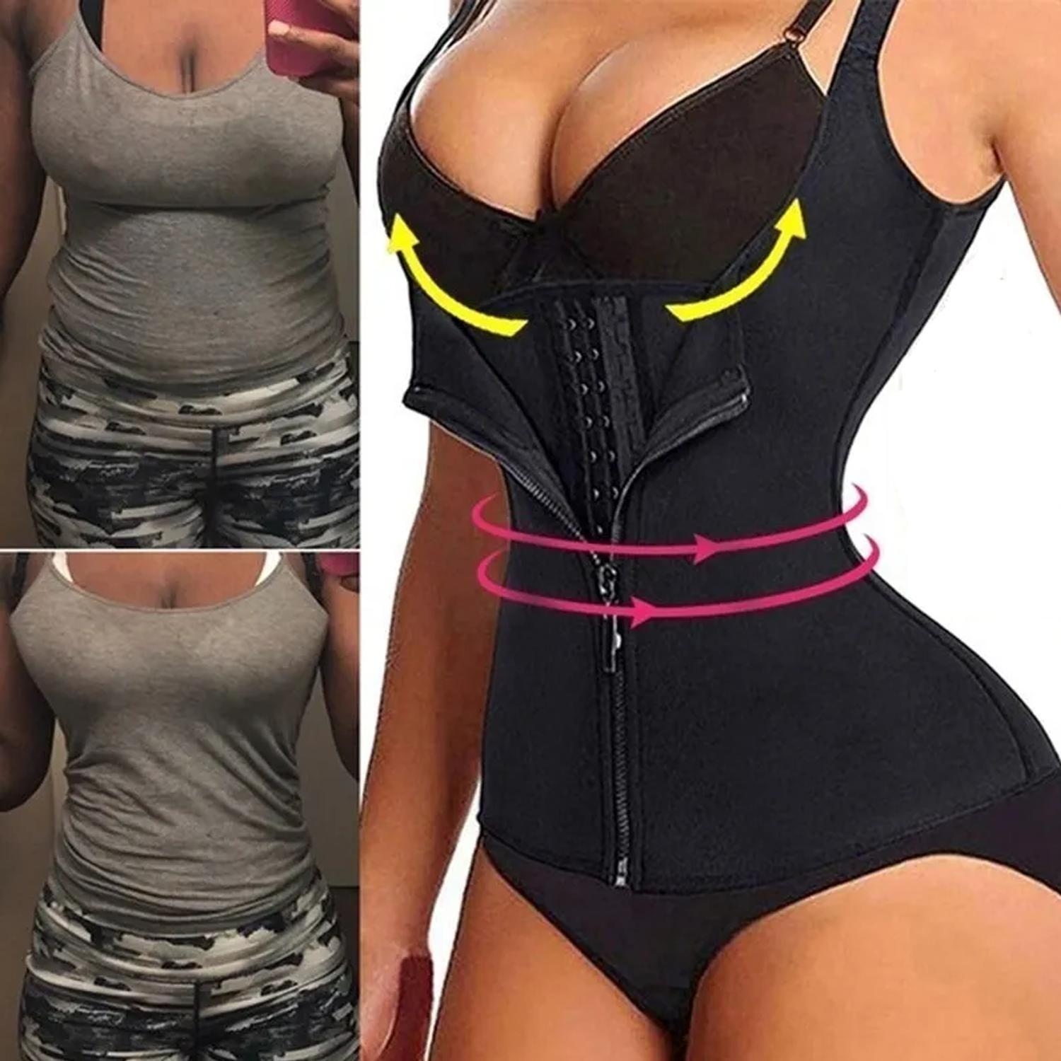 Colete Cinta Modeladora Dupla Abdominal Redutora Cintura Medidas Zíper  Colchete Compressão - rcl - Roupa Íntima Feminina - Magazine Luiza