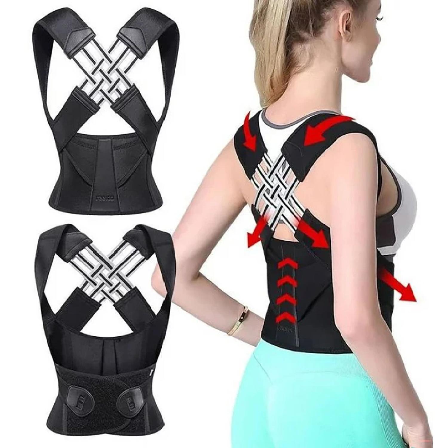 Colete Corretor Postural de Compressão P/ Corrigir Alinhar Coluna Cervical  Ultraforte Alivia Dores - EMB-UTILIT - Corretor de Postura - Magazine Luiza