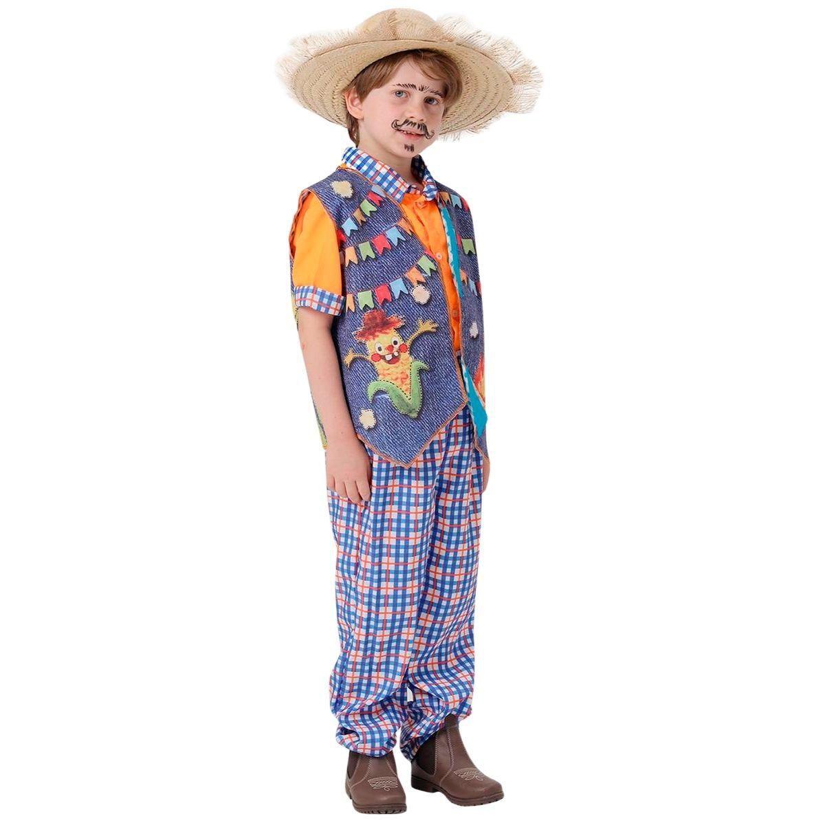 Roupa Caipira Festa Junina Menino Colete Festa Junina Infantil