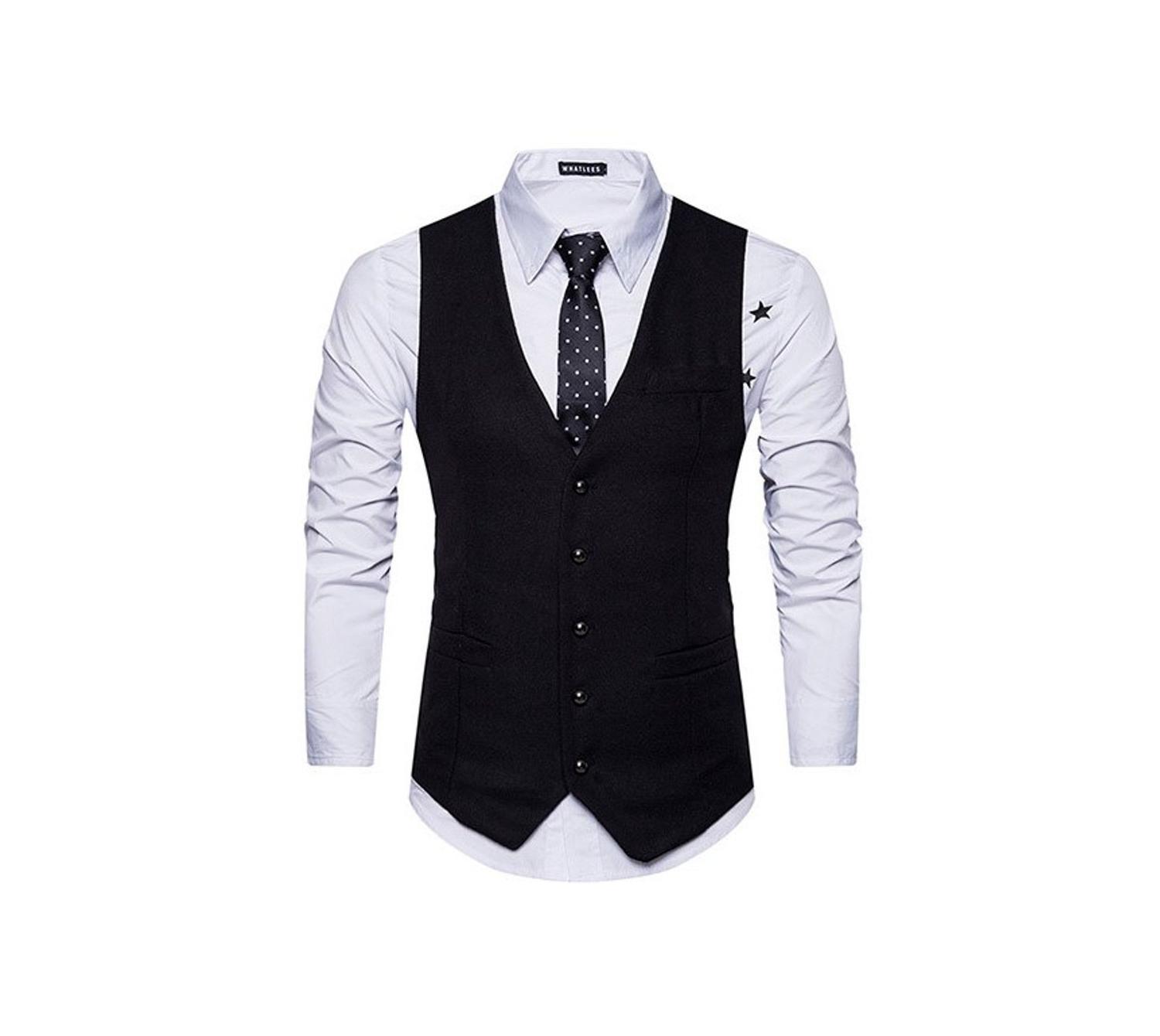 roupa social com colete masculino