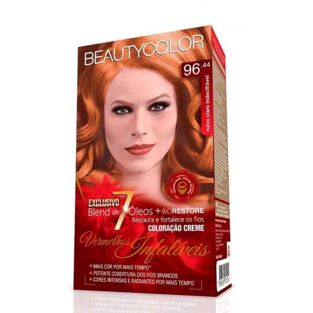 Coloração Beautycolor 96.44 - Ruivo Claro Indecifrável - Tinta de ...