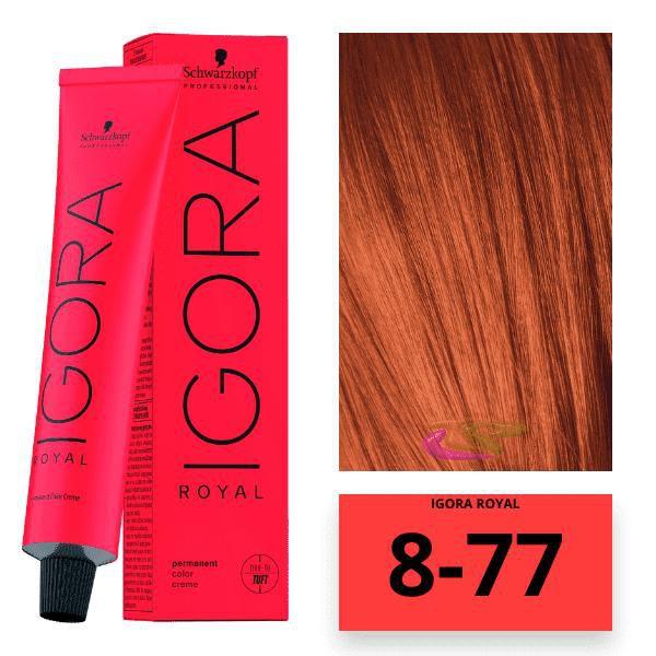 Schwarzkopf Igora Royal Coloração 8/77 Louro Claro Cobre Extra 60ml - Tinta  de Cabelo - Magazine Luiza