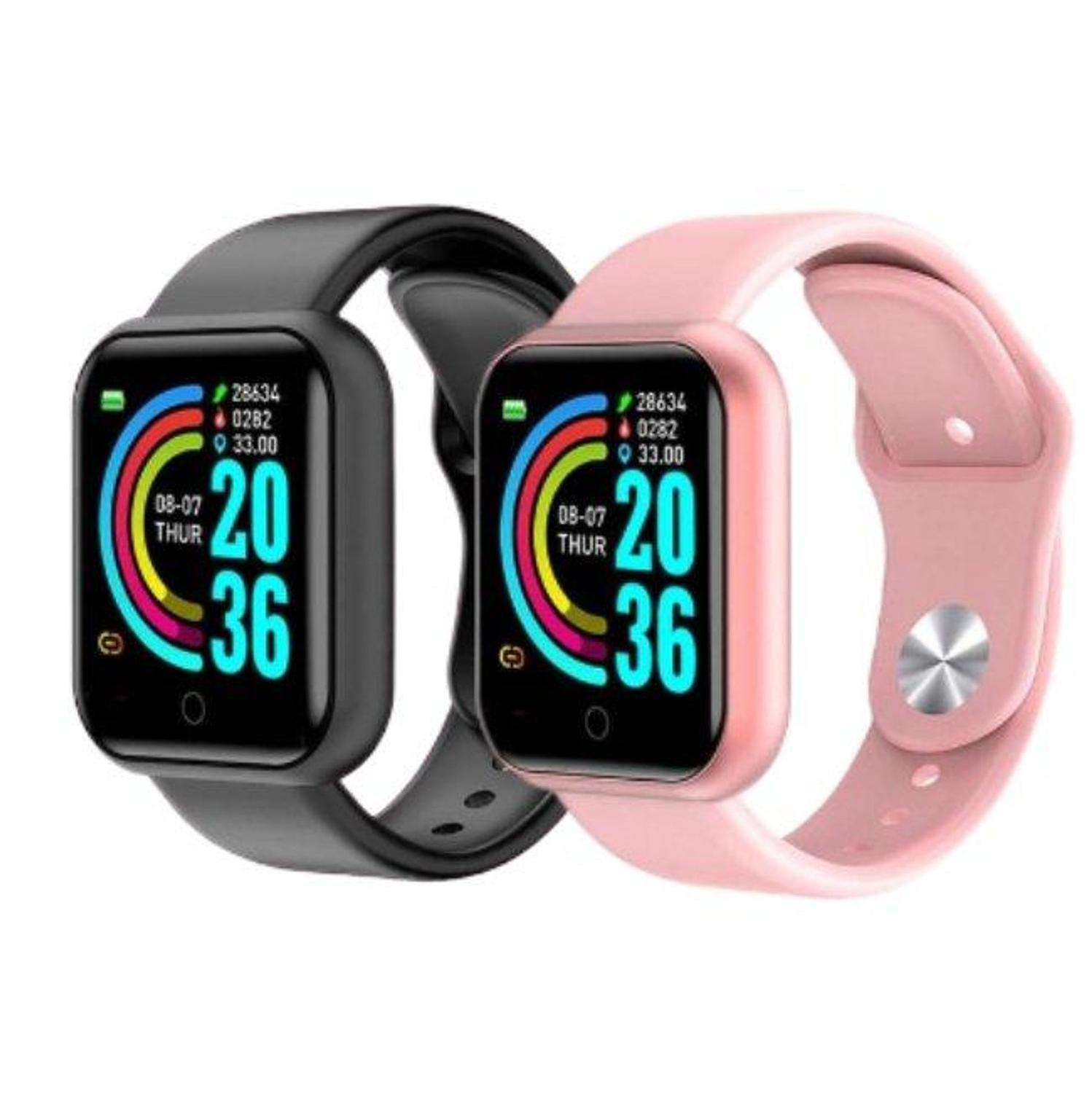 smartwatch y68 rosa