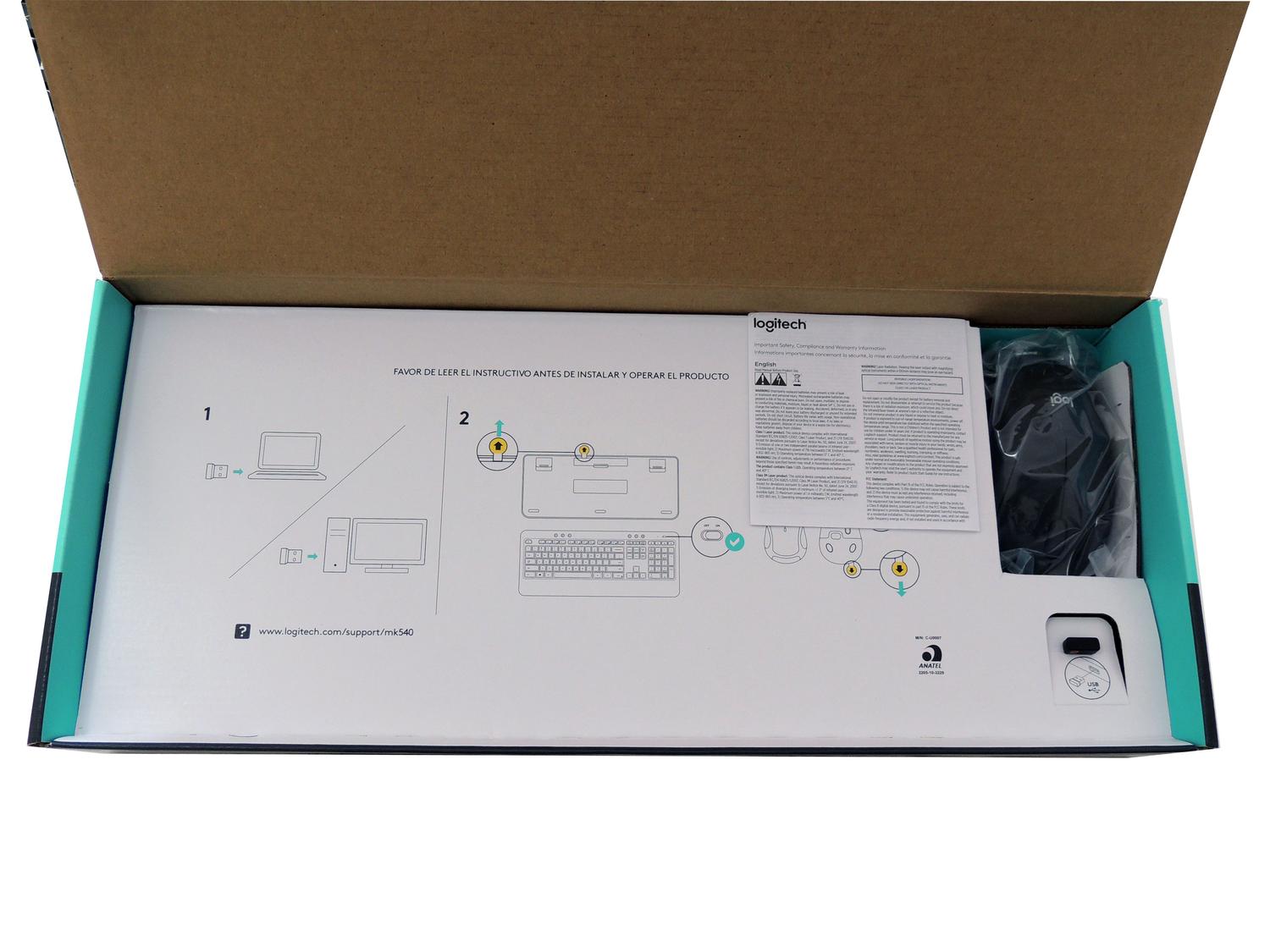 Combo Teclado e mouse sem fio Logitech MK540 - Kit Teclado e Mouse