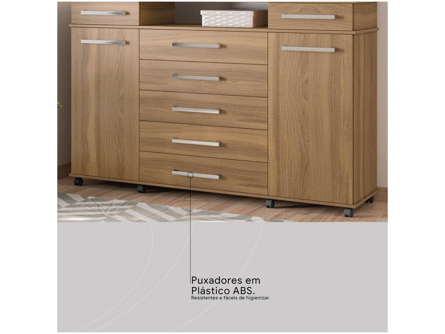 Cômoda 7 Gavetas 2 Portas Demóbile London