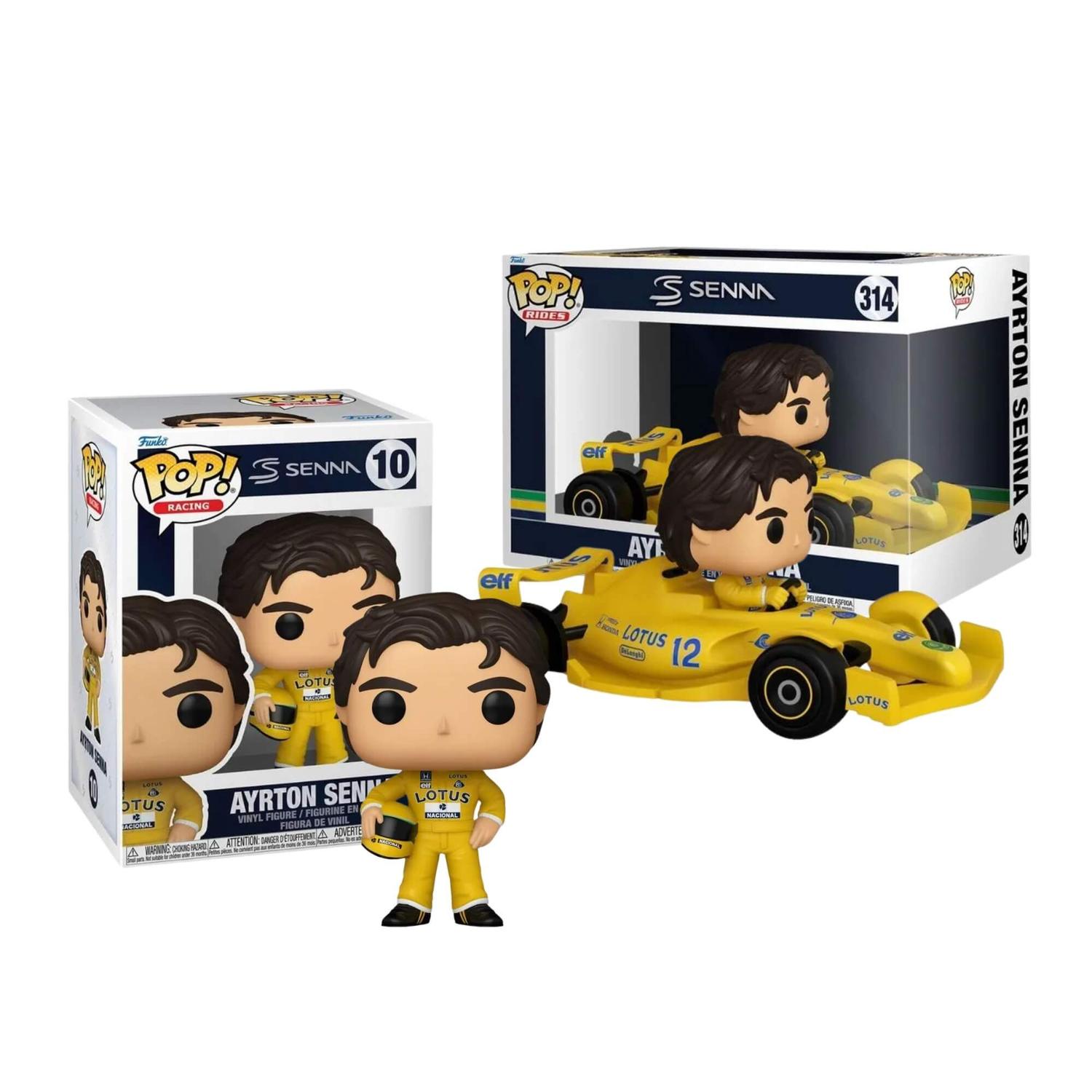 COMP Kit Boneco Funko Pop! Racing Lotus Ayrton Senna 10 +