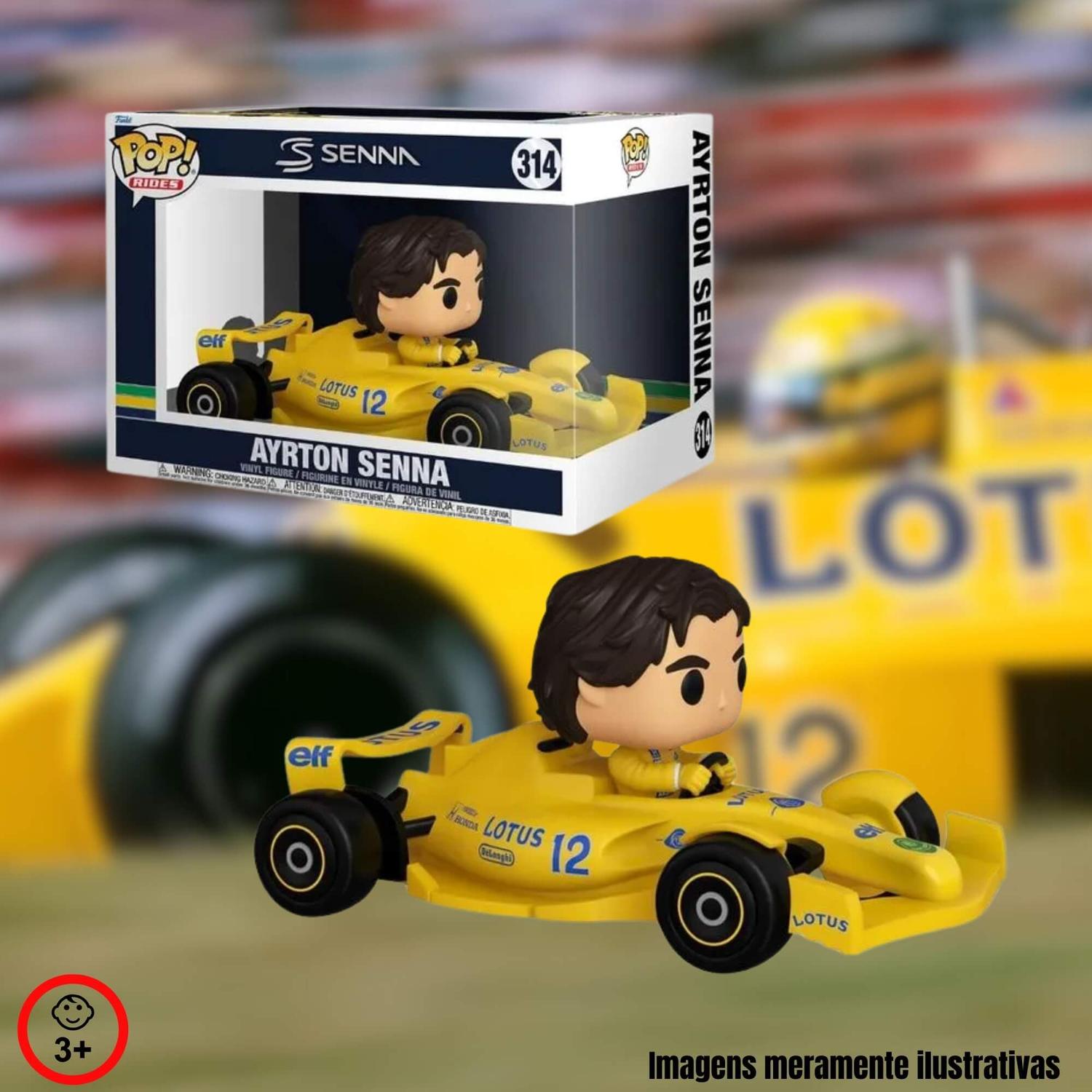 COMP Kit Boneco Funko Pop! Racing Lotus Ayrton Senna 10 +