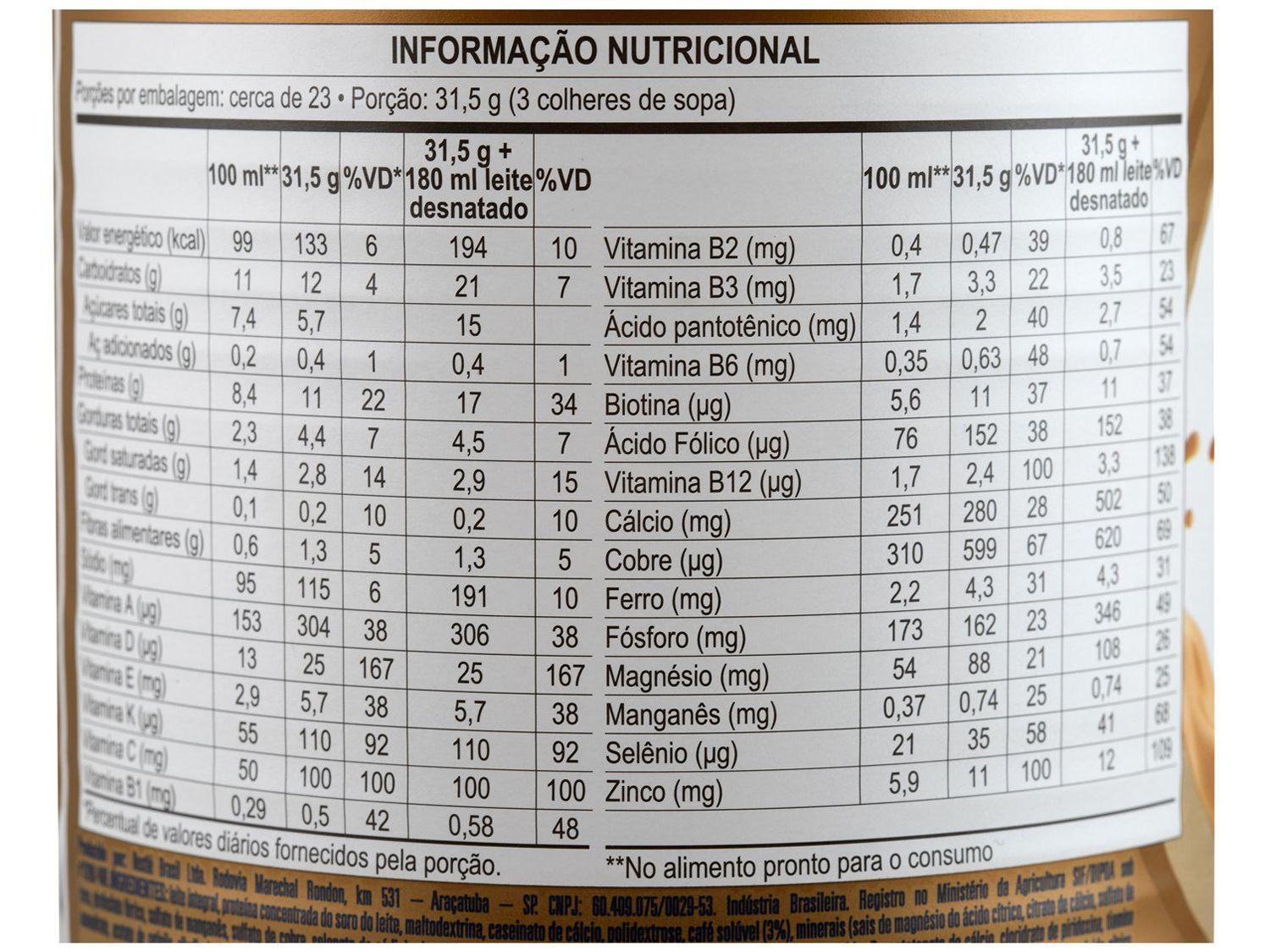 Composto Lácteo Café com Leite