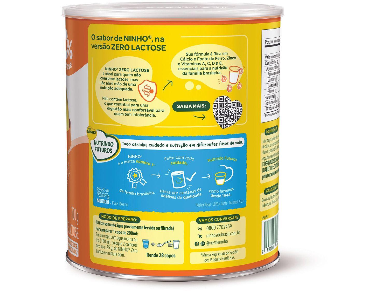 Composto Lácteo Ninho Forti+ Zero Lactose 700g