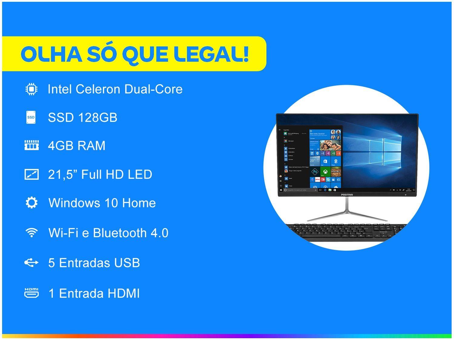Computador All in One Positivo Union C4128A-21