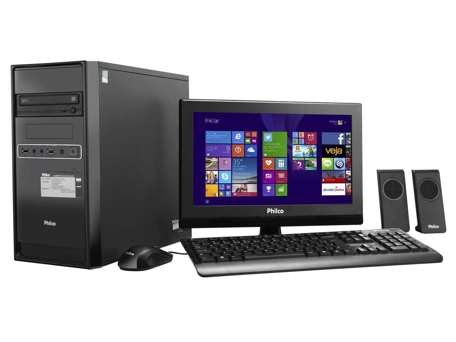 Computador/PC Philco Micro ATX AMD A6 3500 Windows 8 4GB 500GB LED