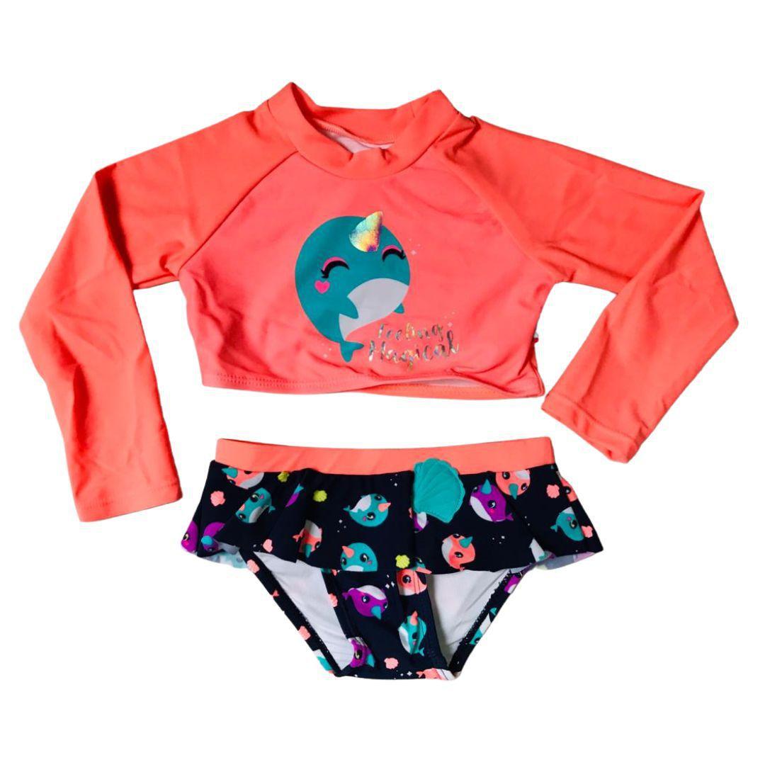 Conj moda praia infantil puket cropped manga longa uv50+ - Moda Infantil -  Magazine Luiza