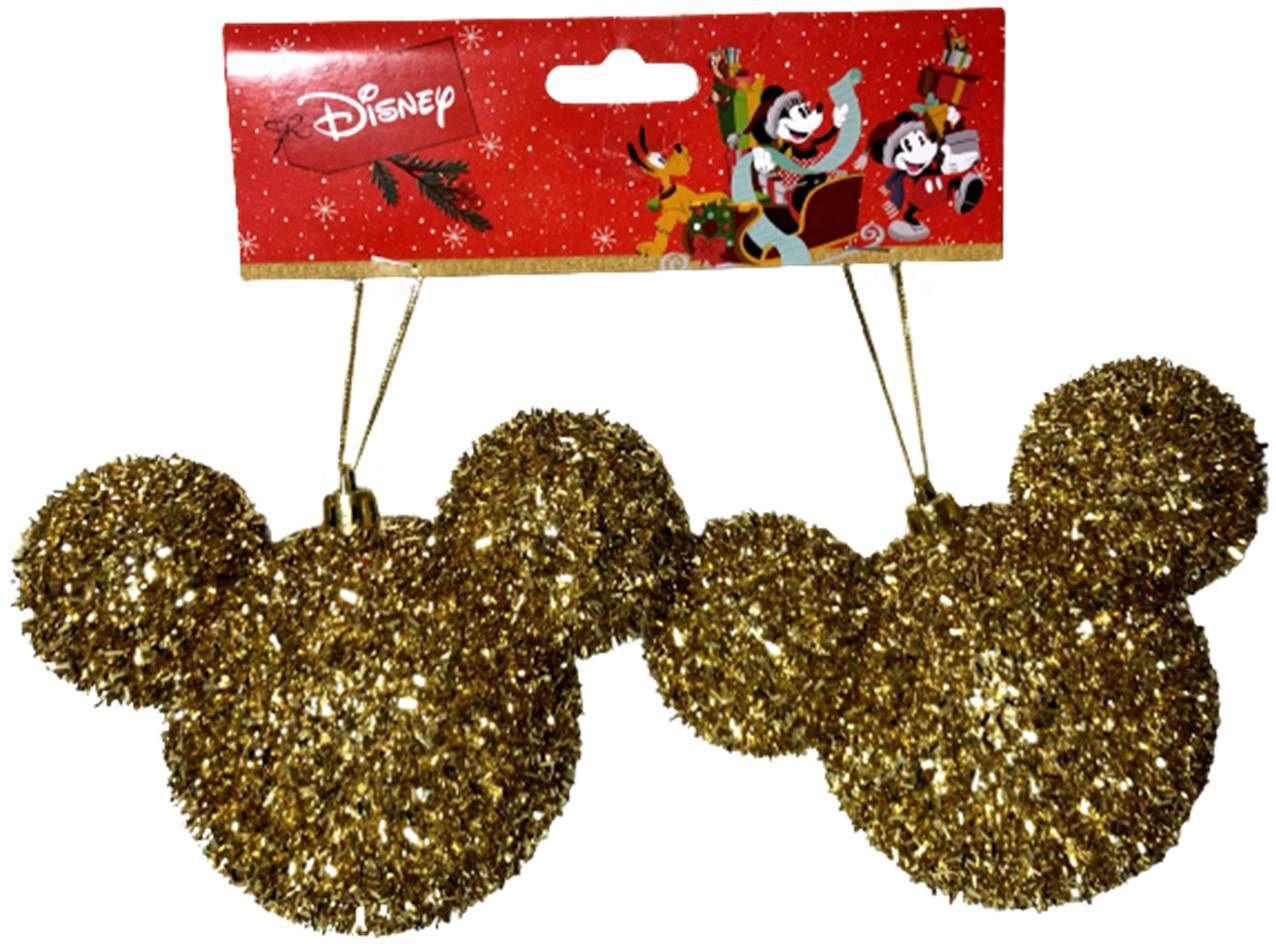 Conjunto 02 Bolas De Natal - Enfeite De Árvore Do Mickey Mouse - Cabeça  Símbolo - Dourado Com Glitter - Decoração Natalina - Disney - Bola de Natal  - Magazine Luiza