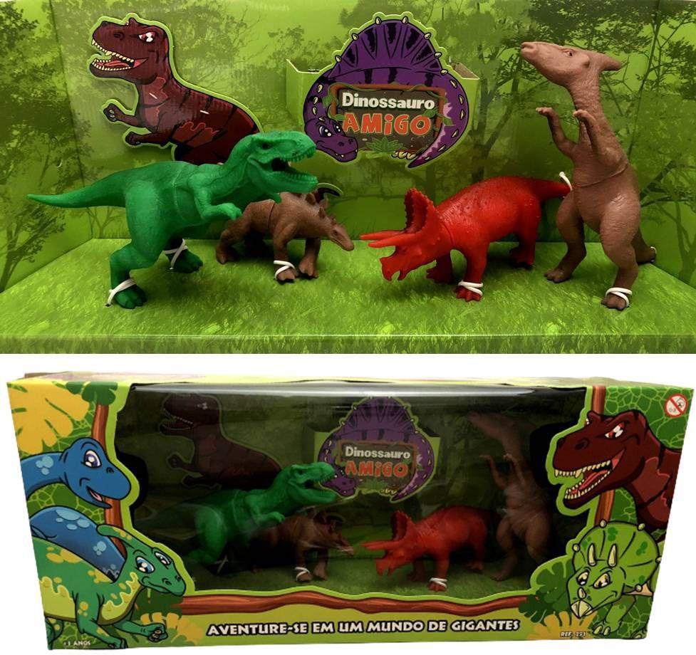 Conjunto 4 Bonecos Dinossauros World Super Toys: Tiranossauro ...