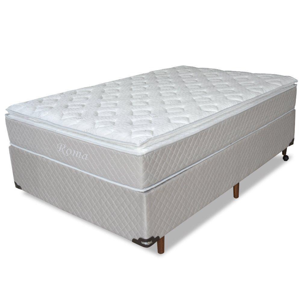 Conjunto Box Solteiro Molas Ensacadas com Pillow Top Roma Umaflex - Camas  Box - Magazine Luiza