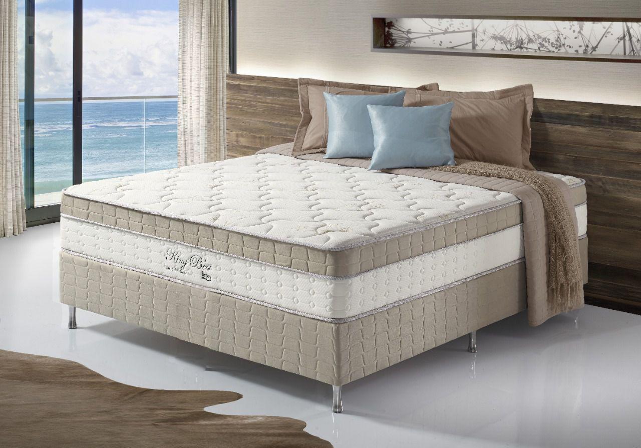 Conjunto Cama Box + Colchão de Casal King Best c/ Molas Ensacadas ...