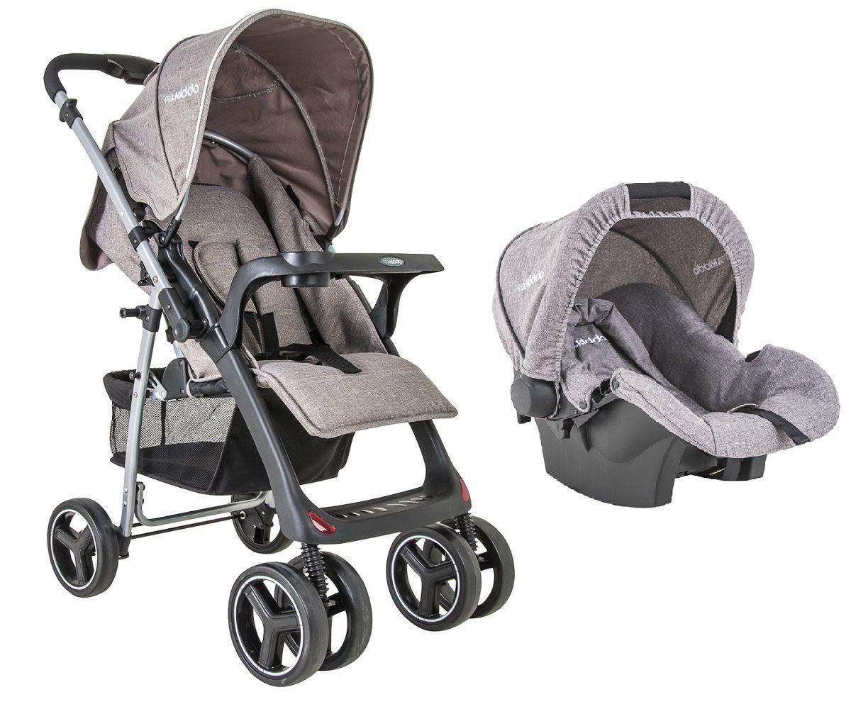 Conjunto Carrinho Zap Grafite e Bebê Conforto Nest Kiddo - Passeio do Bebê  - Magazine Luiza
