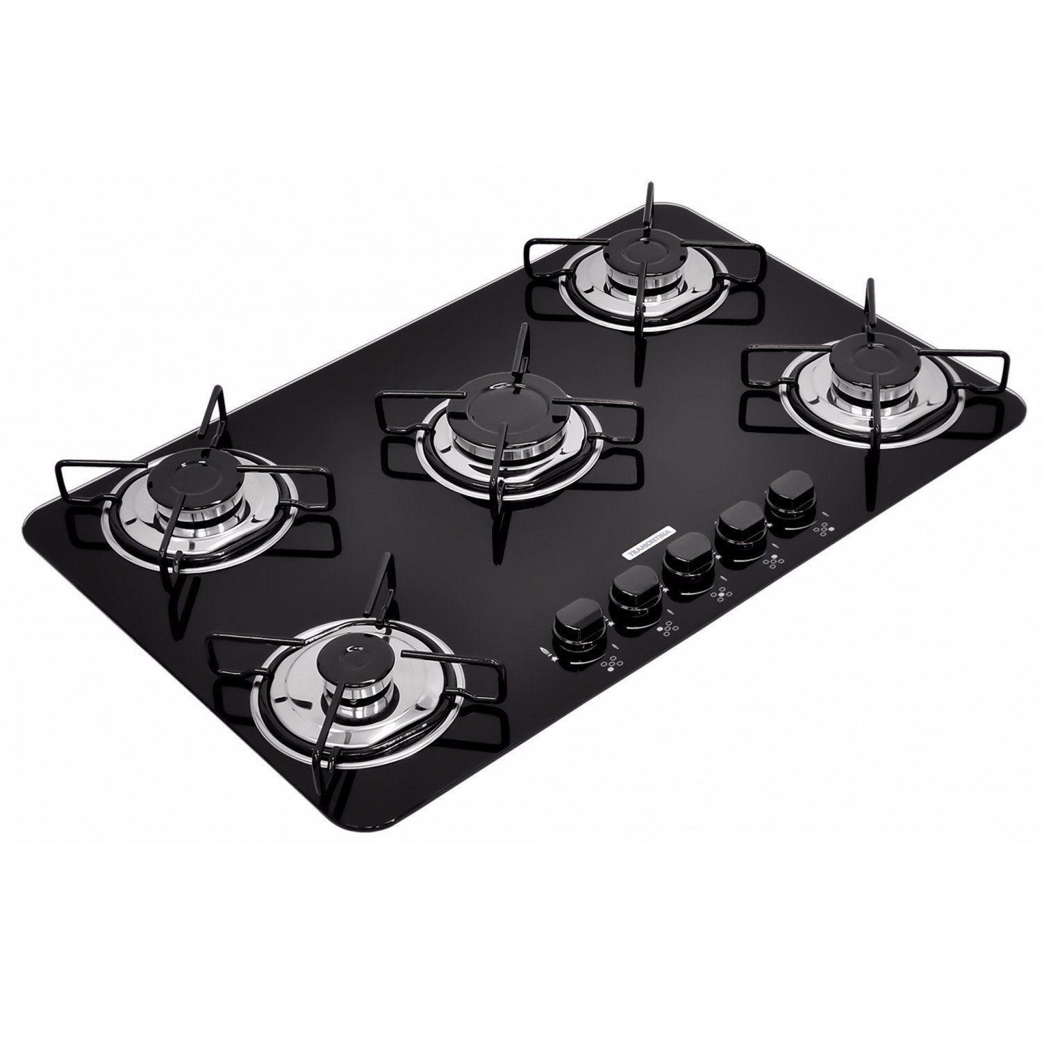 Conjunto Cooktop 5 Bocas com Coifa Tramontina Preto/Cinza - Cooktop ...