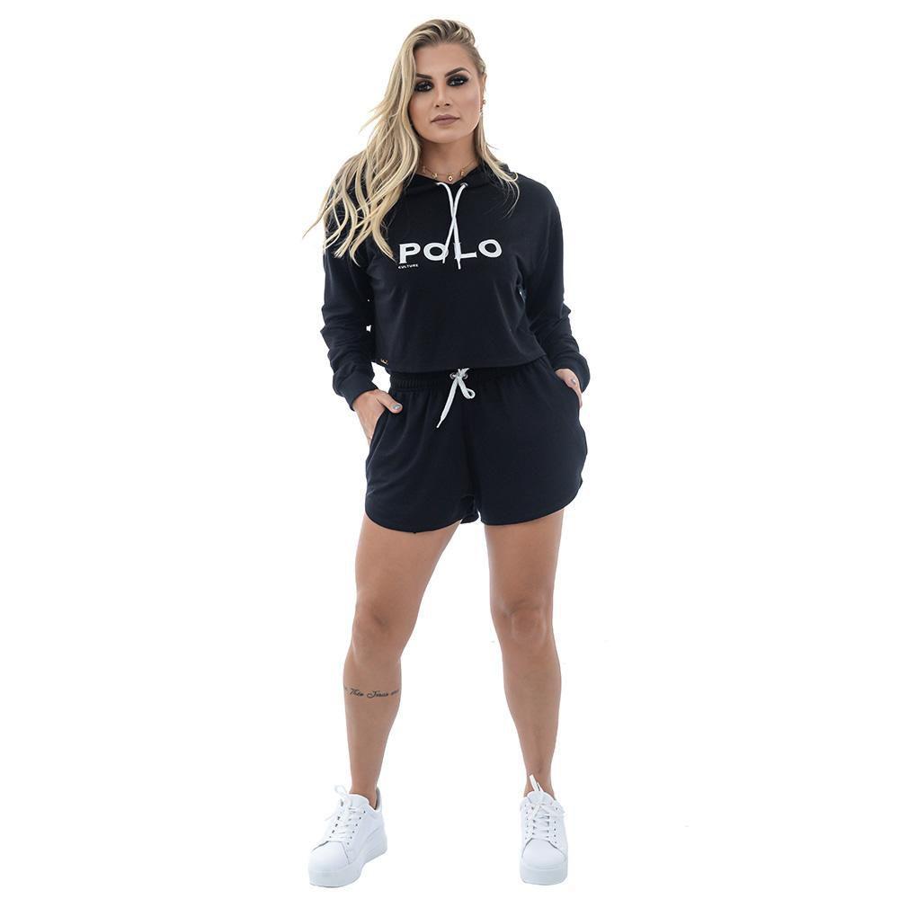elastic cropped moletom com capuz