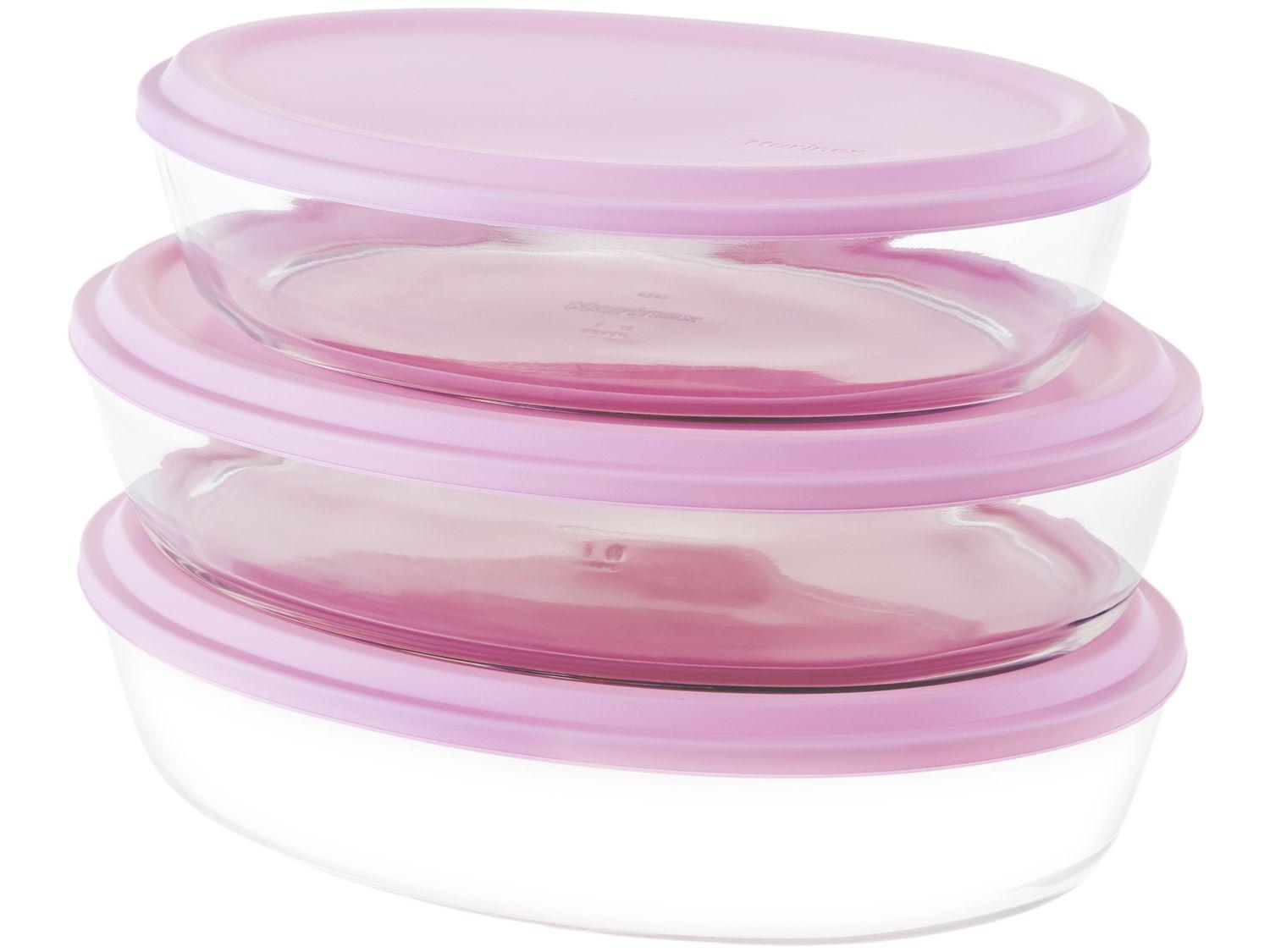 Conjunto de Assadeiras de Vidro Marinex
