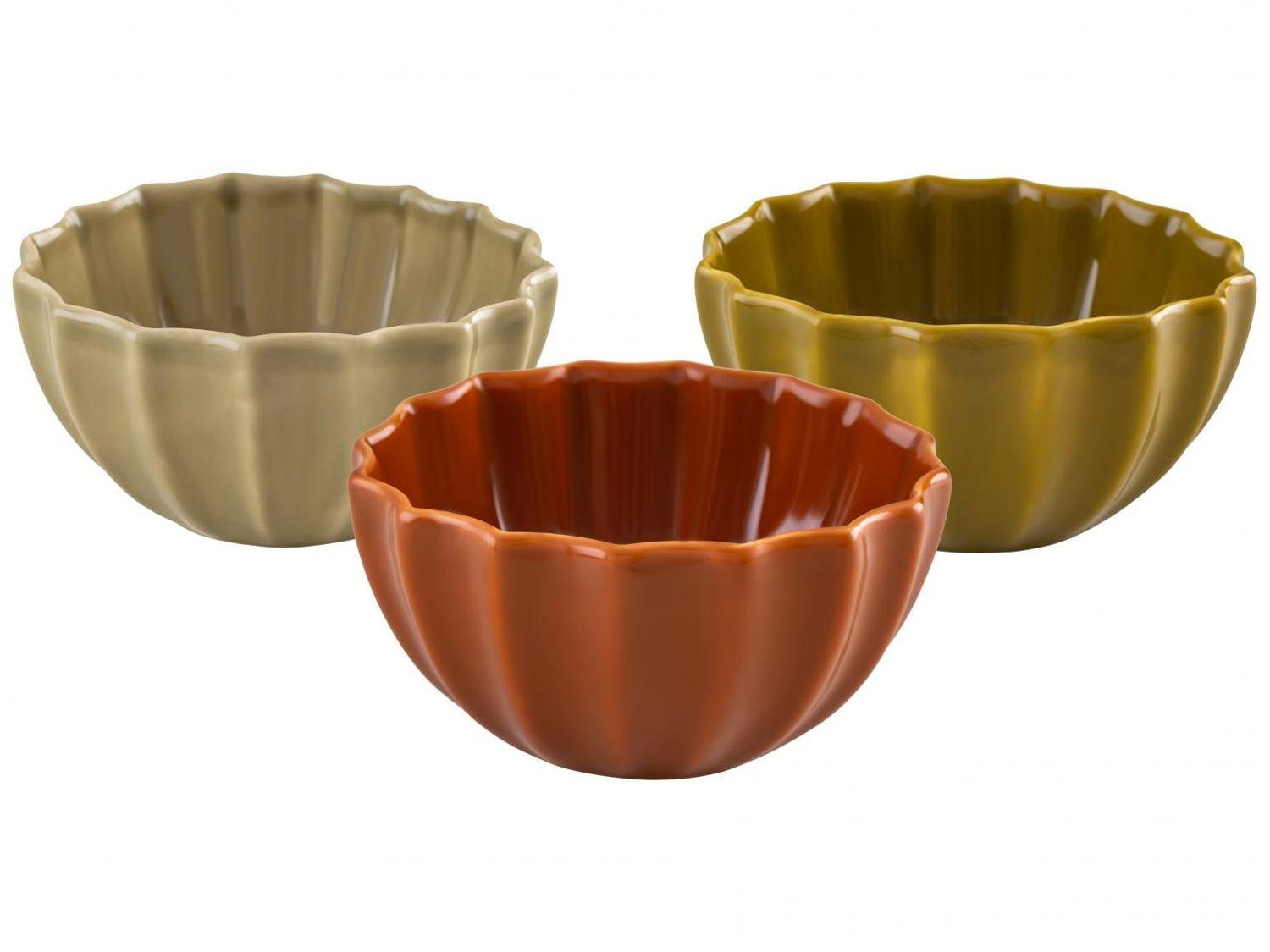 Conjunto de Bowls de Cerâmica Scalla Maiu 420ml 3 Peças