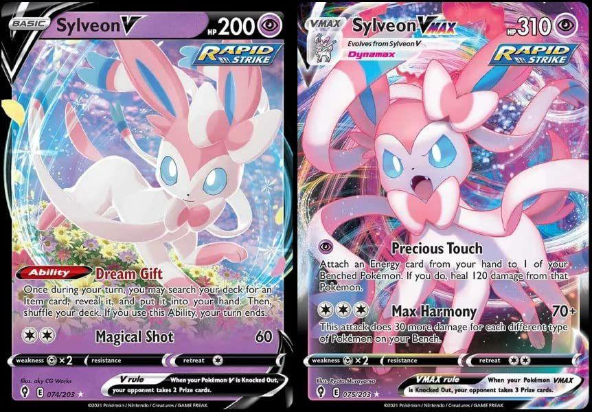 2021 PSA 10 Sylveon V CSR Pokemon Card 231/184 s8b Vmax