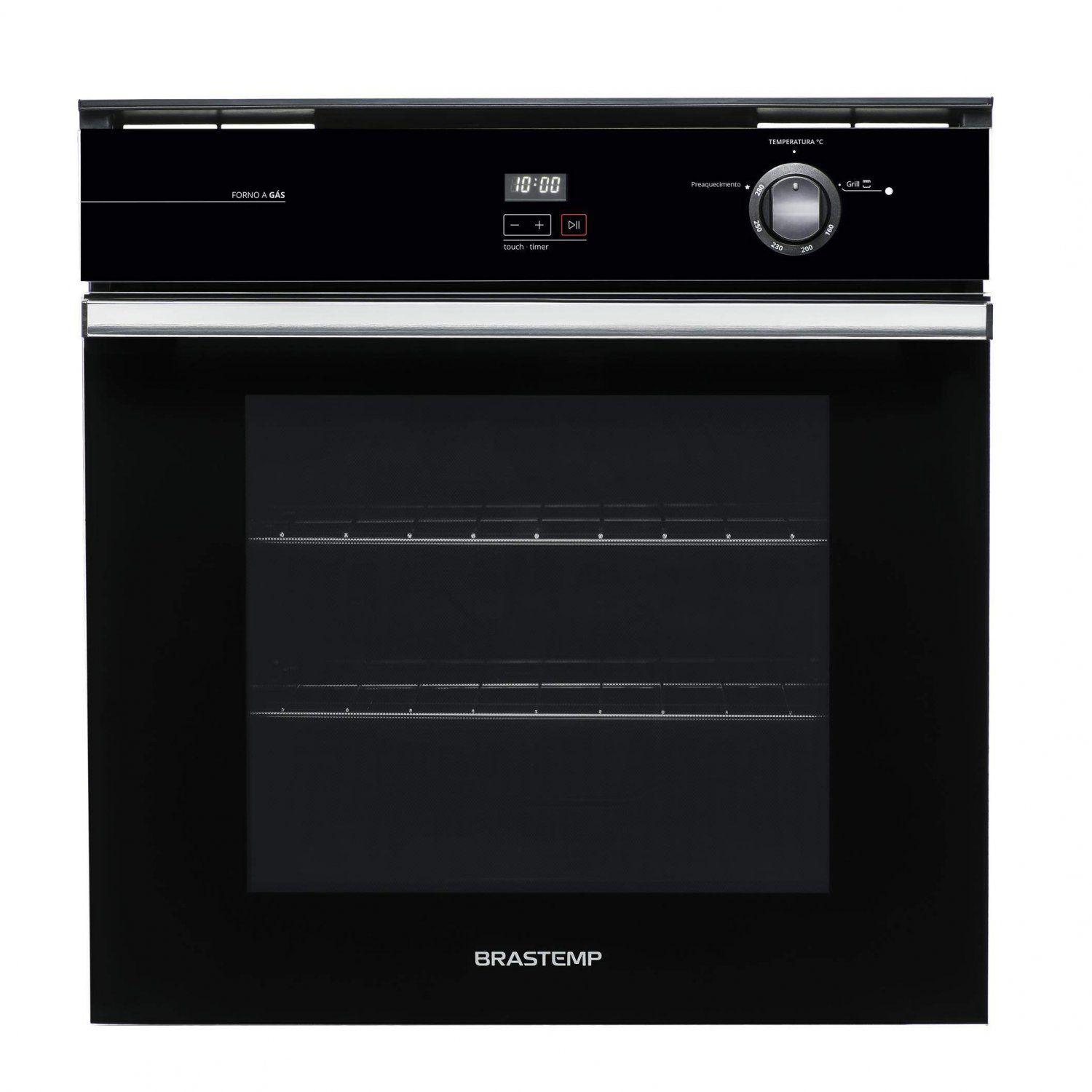 Conjunto de Cooktop 5 Bocas a Gás e Forno a Gás de Embutir 78L Brastemp