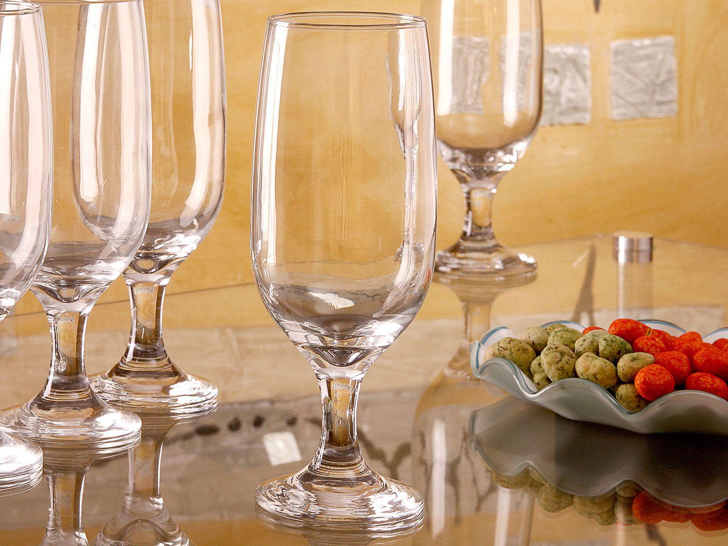 Resultado de imagem para Conjunto de Copos de Vidro para Cerveja 6 Peças - 300ml Nadir Floripa 7732