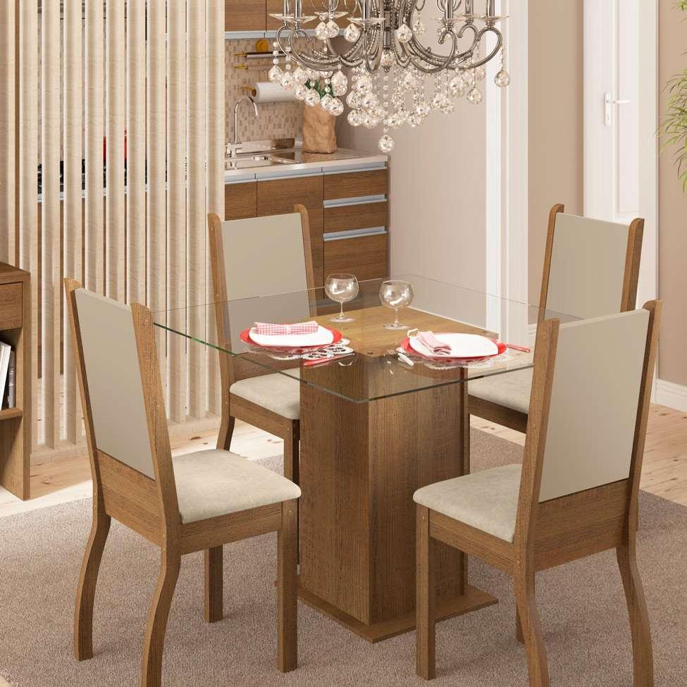 Conjunto de Mesa com 4 Cadeiras