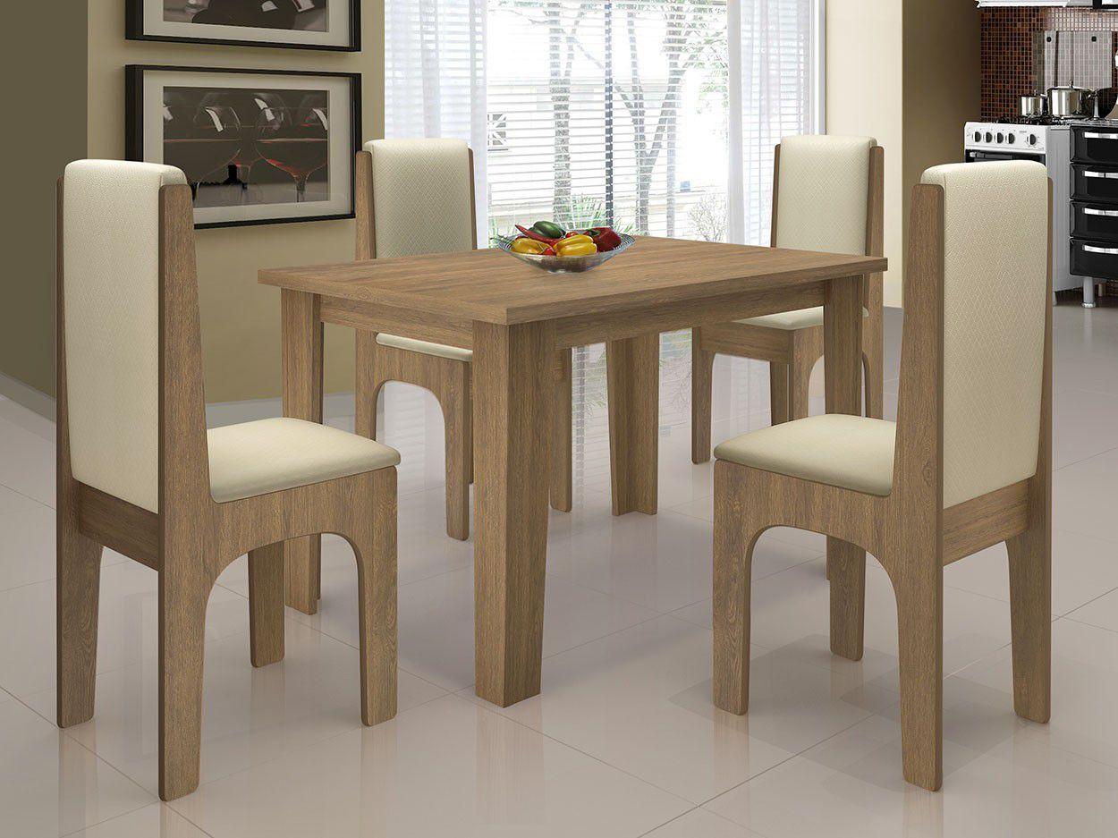 conjunto de mesa com 4 cadeiras - dobuê movelaria miami