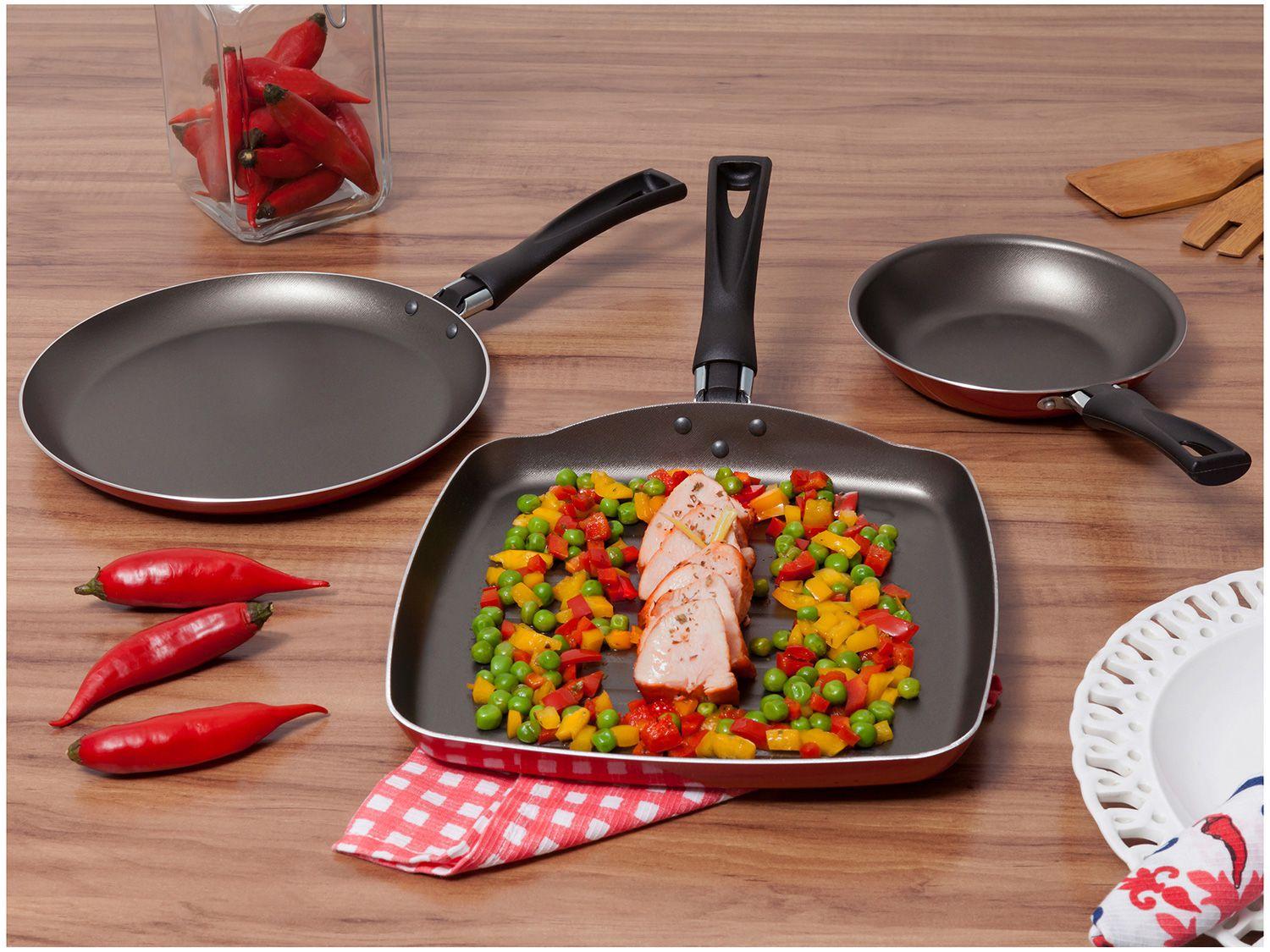 Conjunto de Panelas Brinox Garlic 700 – Antiaderente 3 Peças