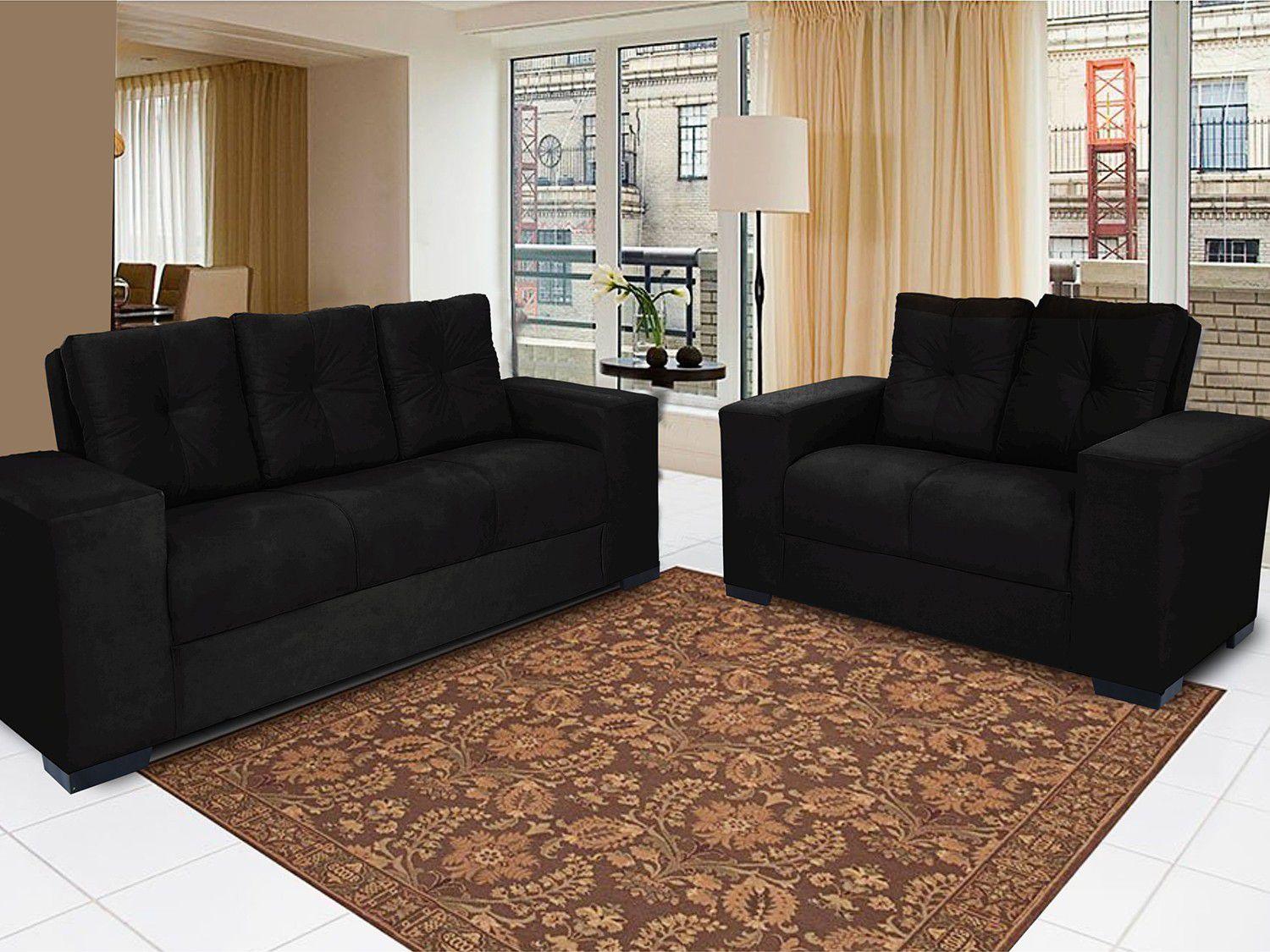 Conjunto de Sofás 2 e 3 Lugares Bogotá JW Estofados Conjunto de