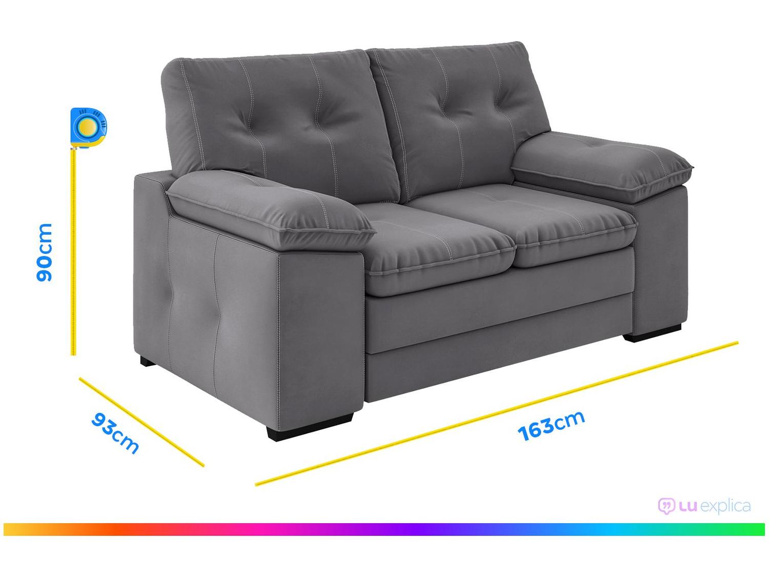 Conjunto de Sofás 2 e 3 Lugares Gênova BestHouse