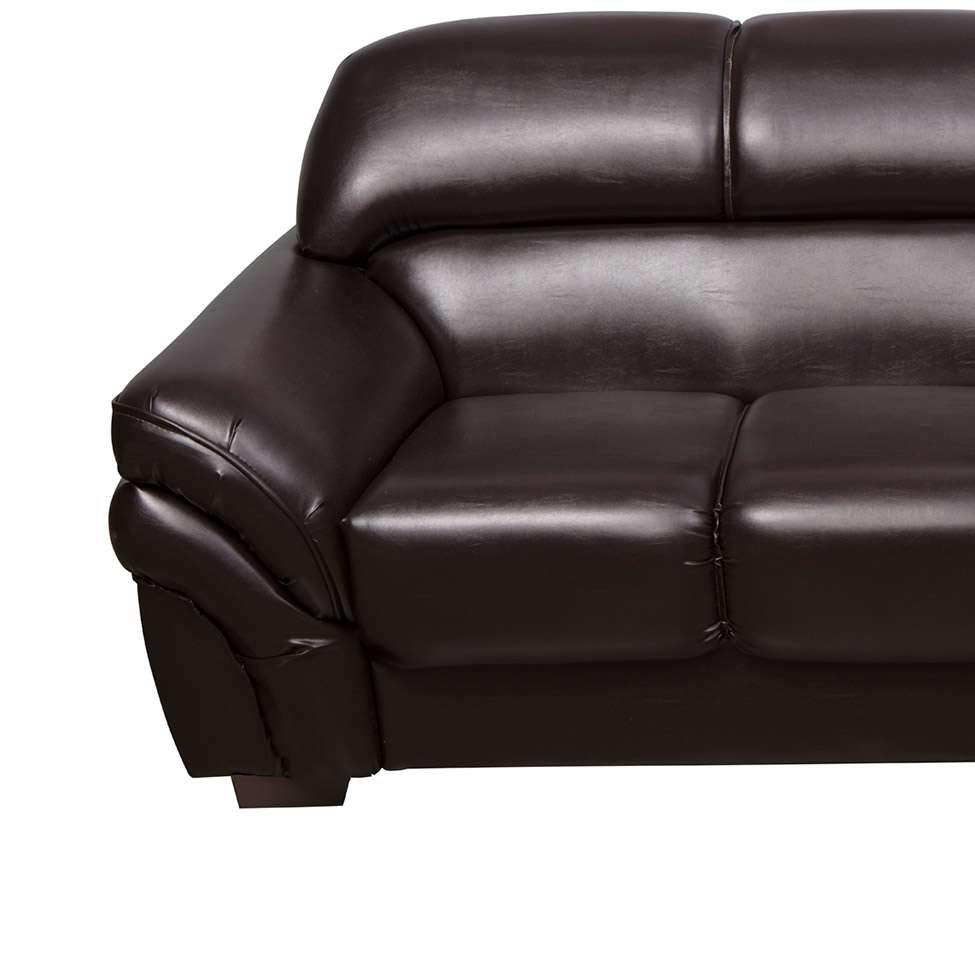 Conjunto de Sofás 2 e 3 Lugares Lisboa Corino Marrom Montreal