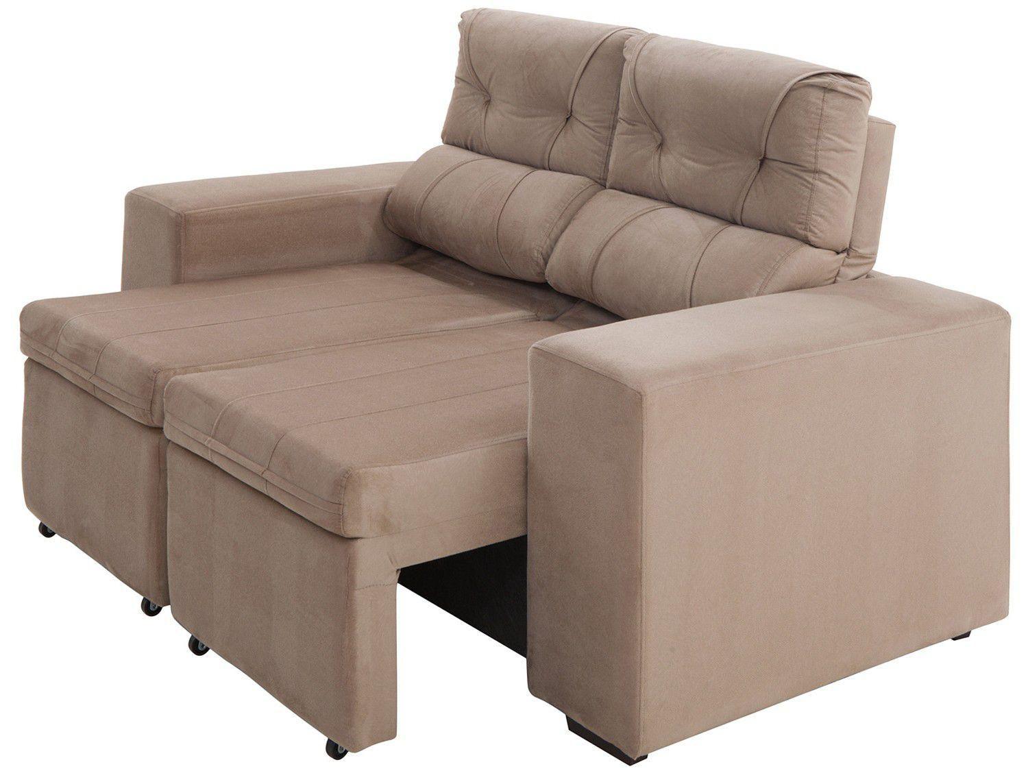 Conjunto de Sofás 2 e 3 Lugares Retrátil e
