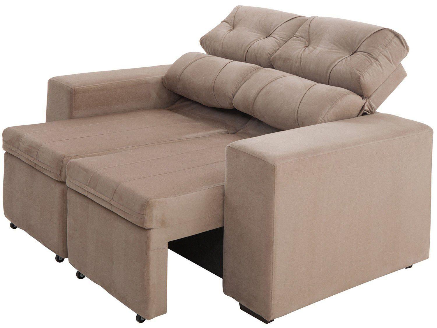 Conjunto de Sofás 2 e 3 Lugares Retrátil e