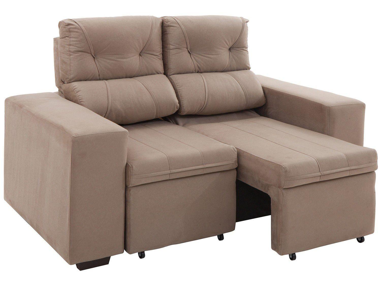 Conjunto de Sofás 2 e 3 Lugares Retrátil e