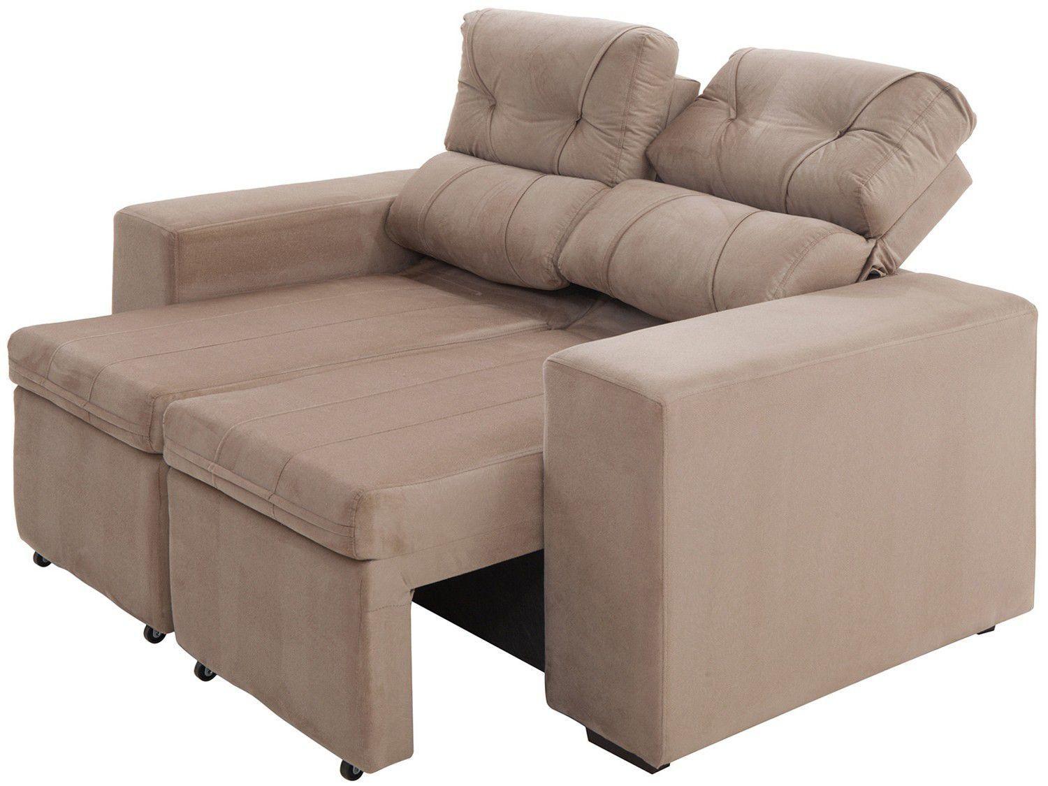 Conjunto de Sofás 2 e 3 Lugares Retrátil e