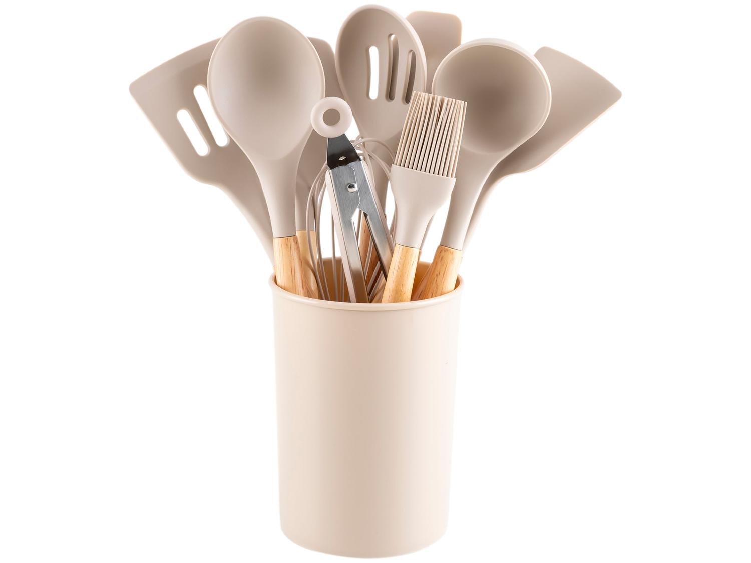 Conjunto de Utensílios de Silicone e Madeira Brinox Top Pratic Cousine 12 Peças