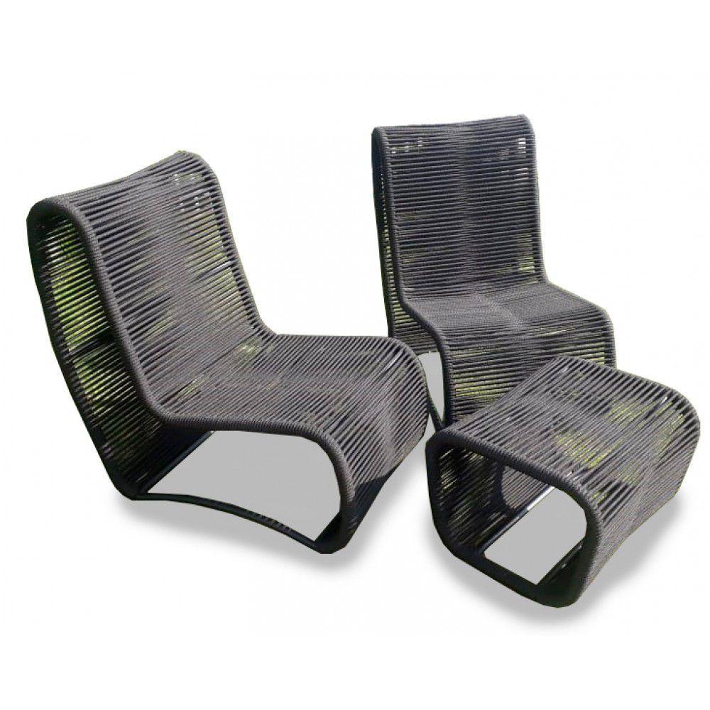 Espreguiçadeira Cassis – Móveis em corda náutica para piscinaVaranda Móveis  Área Externa