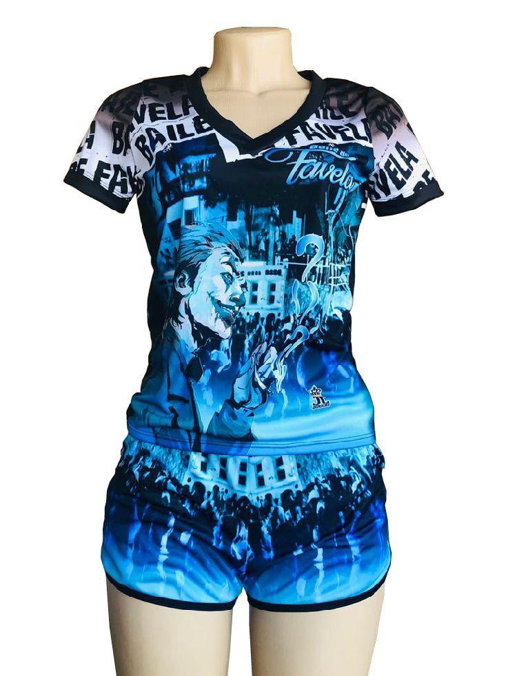 Conjunto de camisa e short feminino Clearance