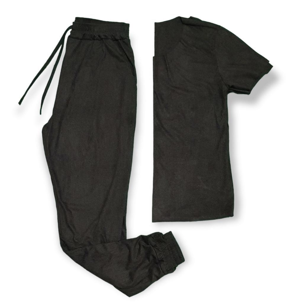 Calça Jogger Feminina CalÃ§a Suede Feminina Preta Calça Suede