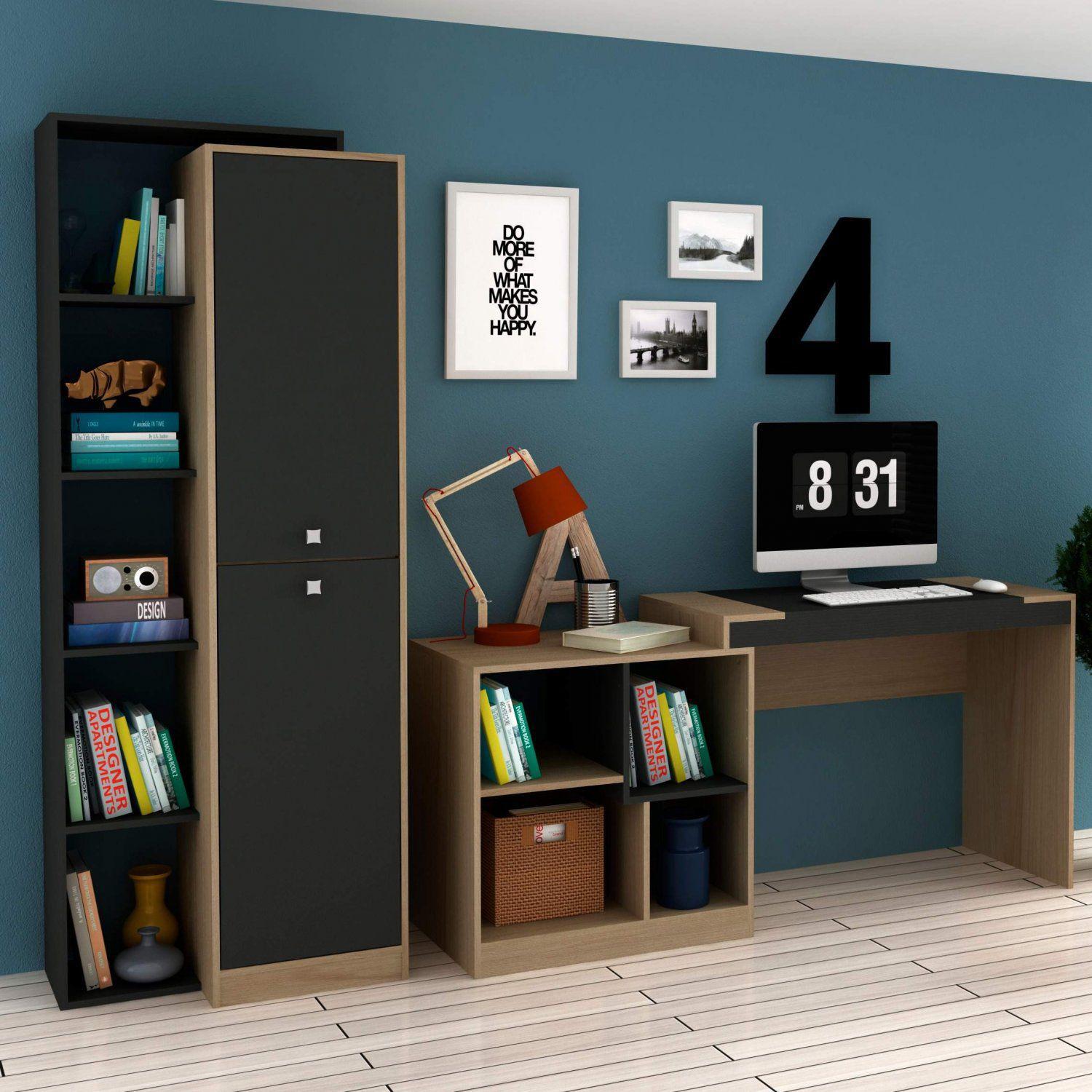 Conjunto Home Office com Escrivaninha Multifuncional e ...