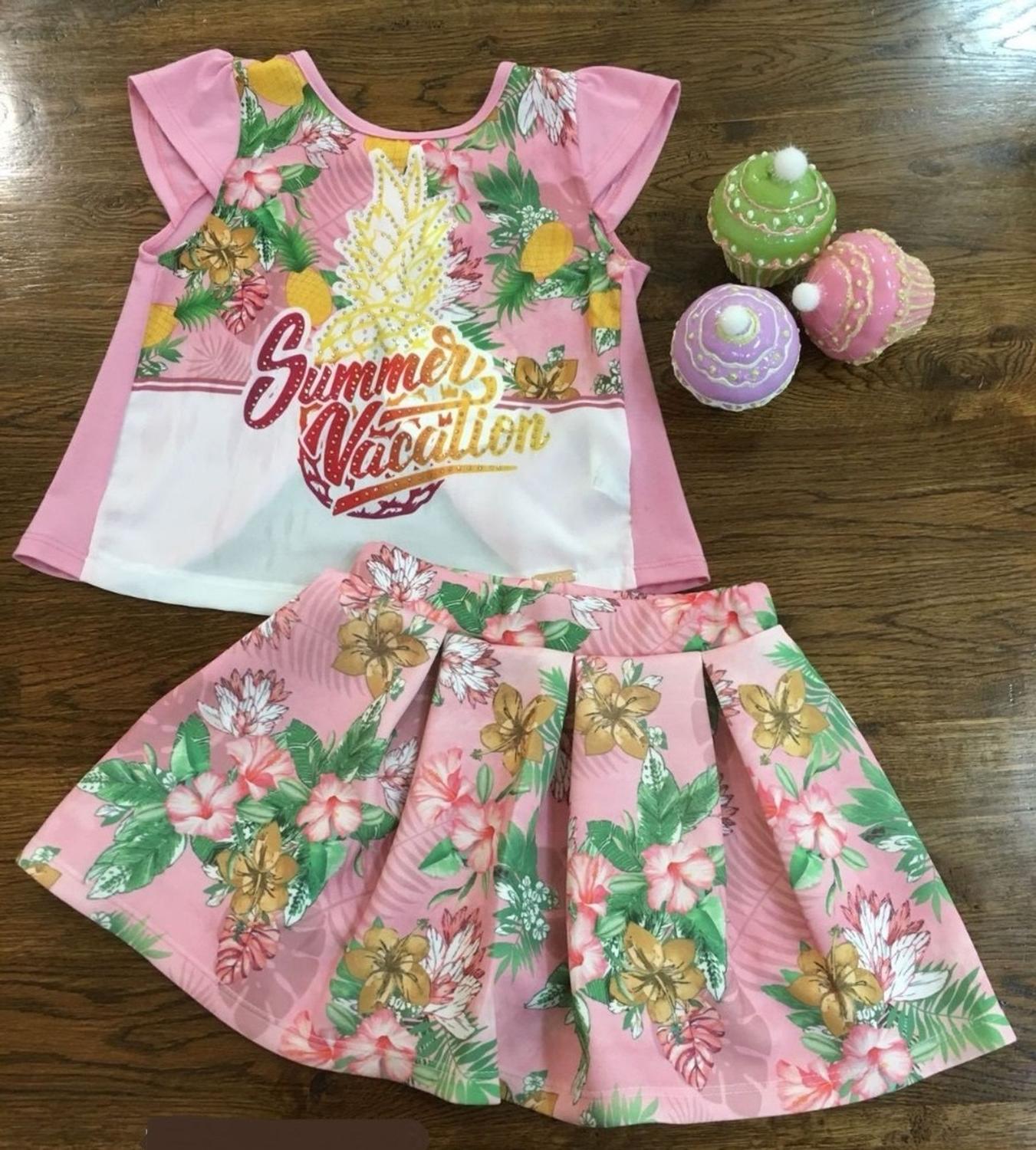 saia com short por baixo infantil