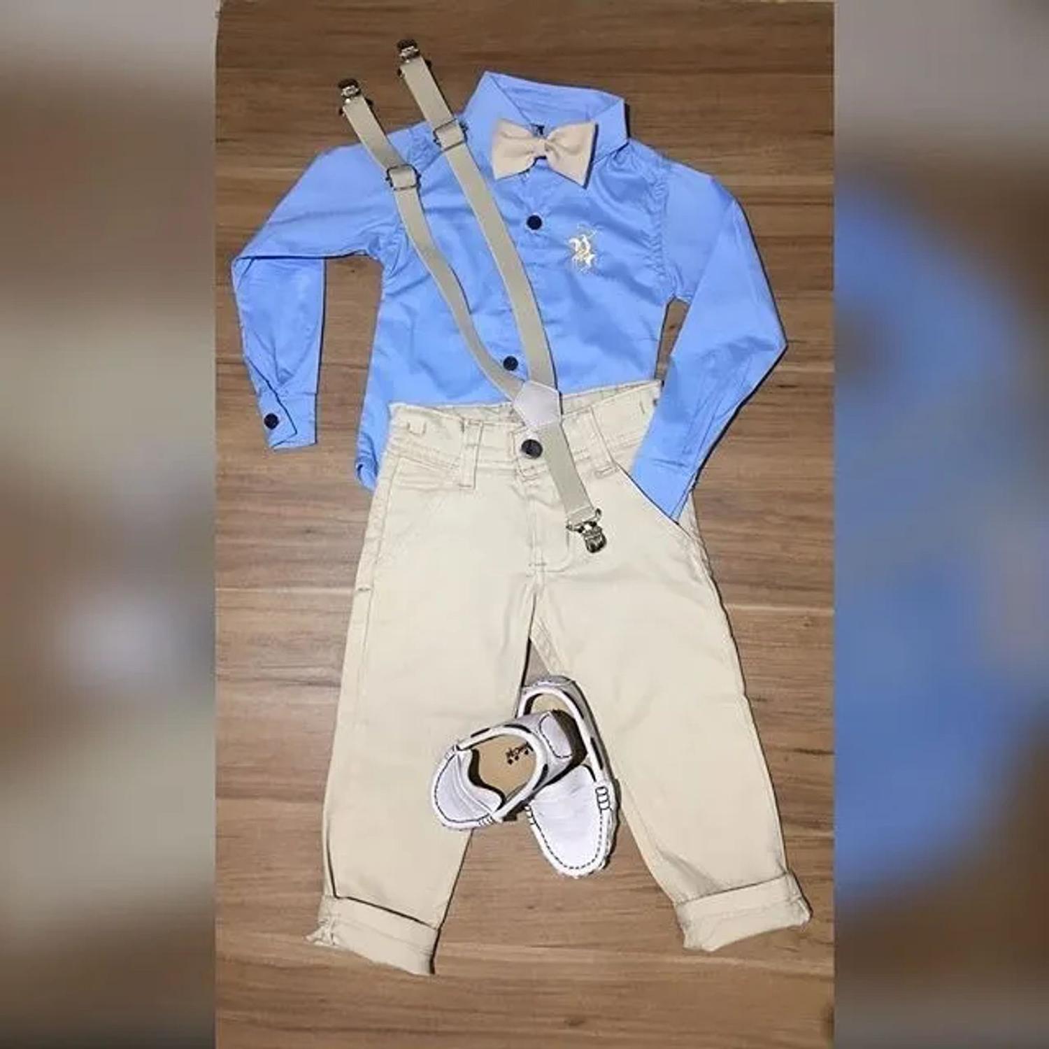 Camisa com suspensorio infantil Clearance