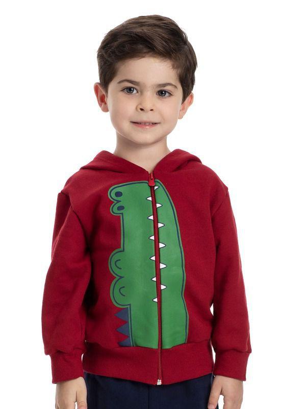 infant red moletom com capuz