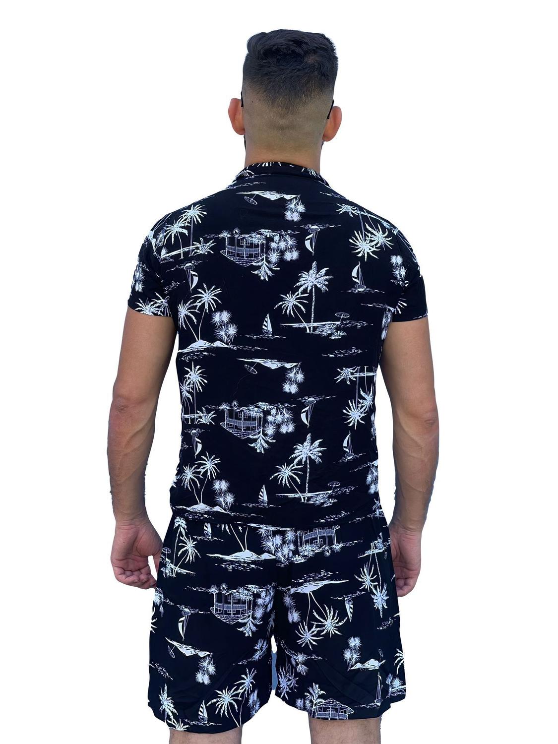 camisa e short mesma estampa