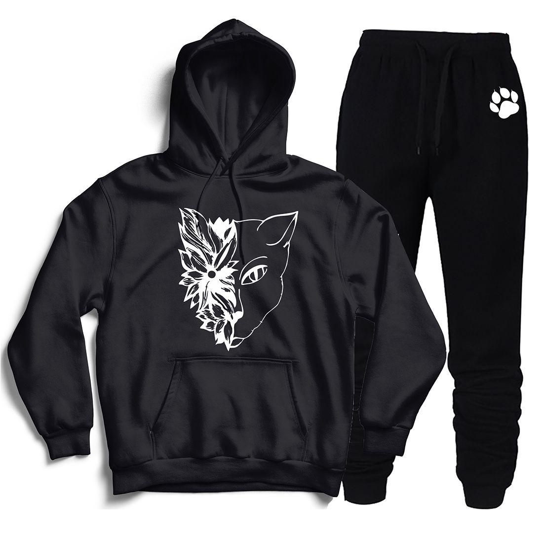 grey moletom com capuz back print