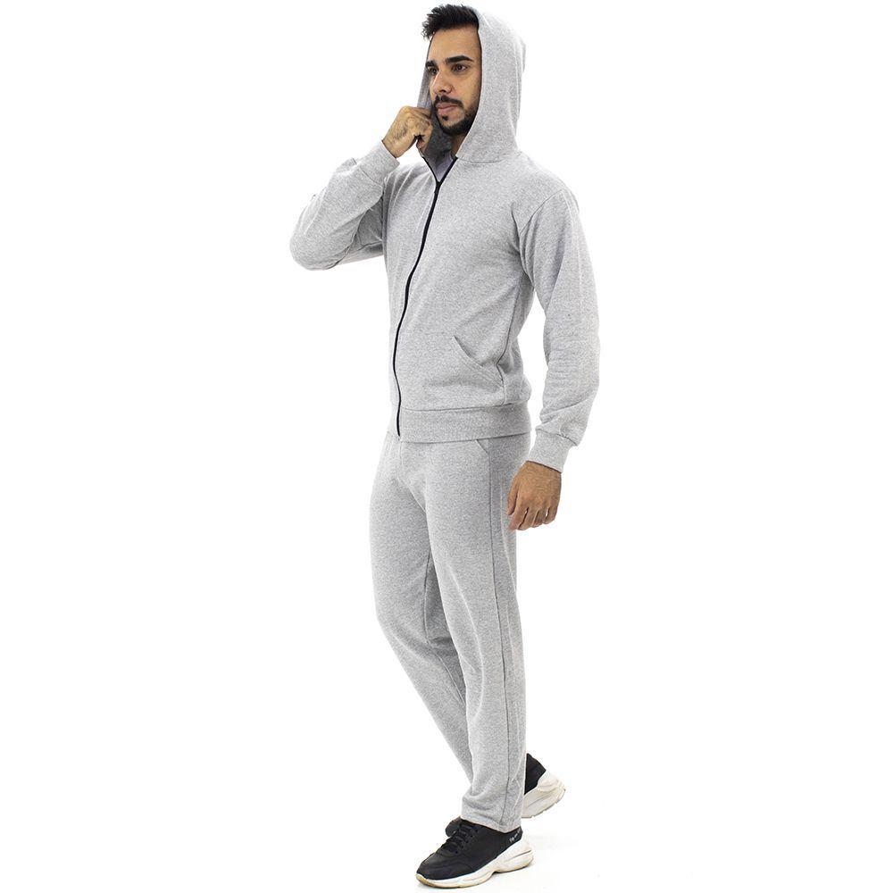 plain moletom com capuz and sweatpants set