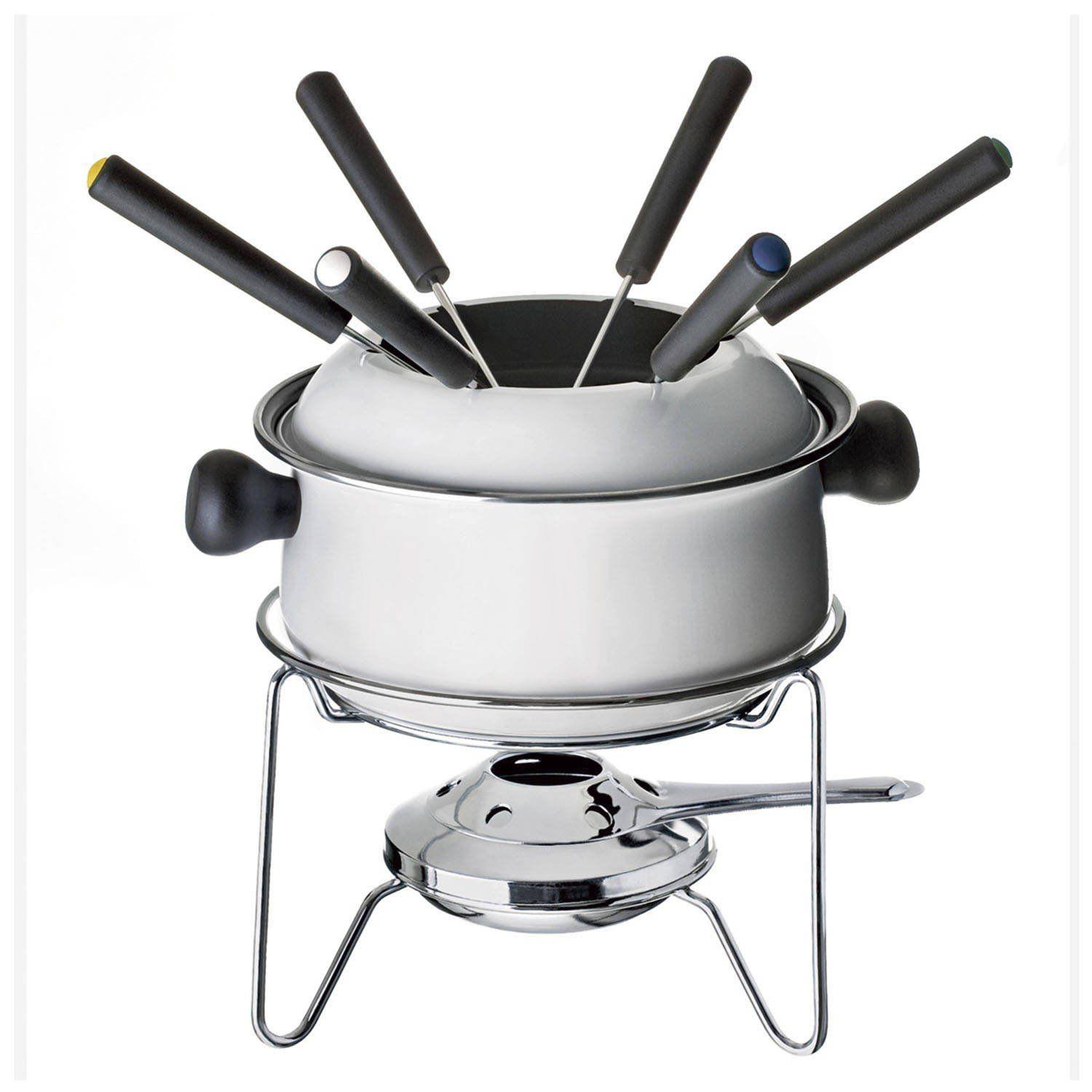 Conjunto para Fondue 0,95L Aço Esmaltado 10 Peças Euro Home Branco